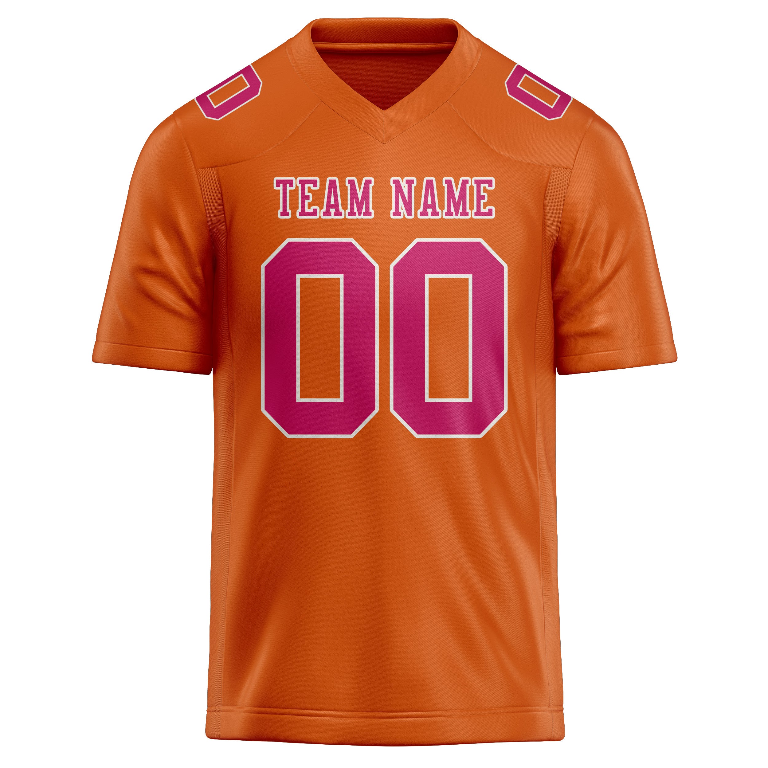 Maillot de football personnalisé orange et rose