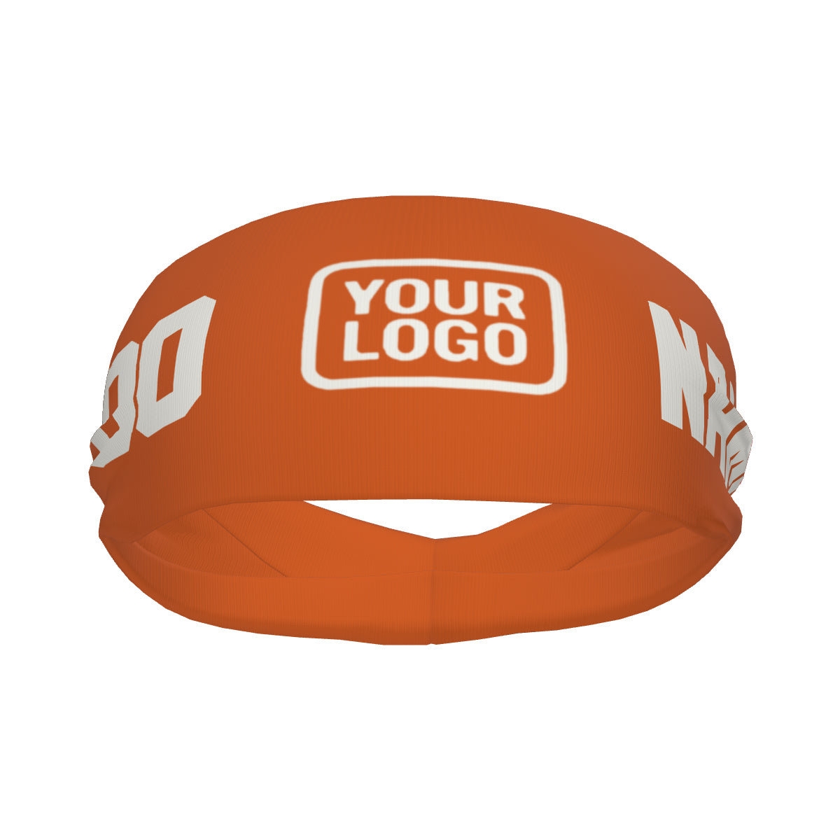 Bandeau de sport orange et blanc personnalisé