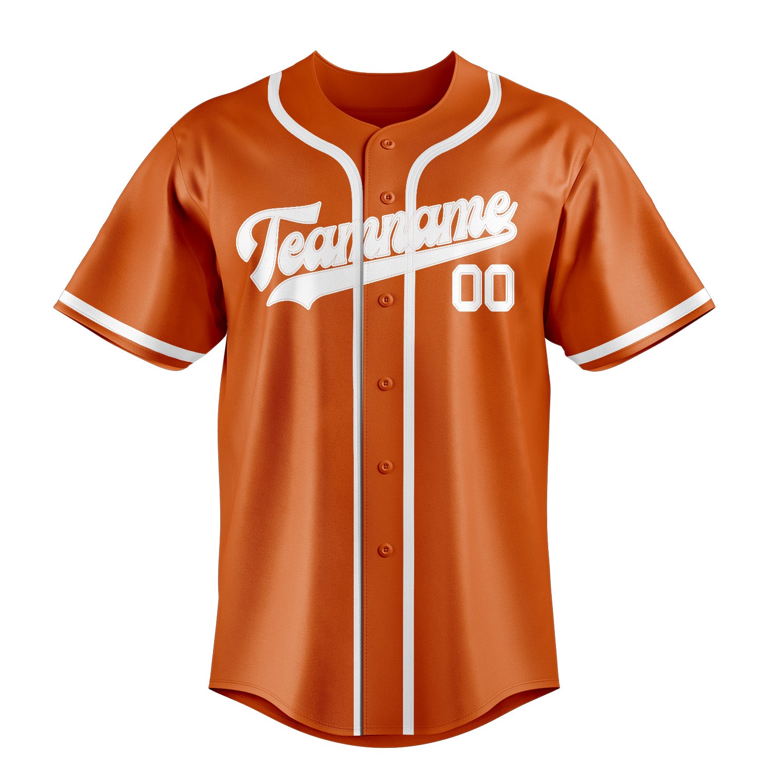 Maillot de baseball orange et blanc personnalisé