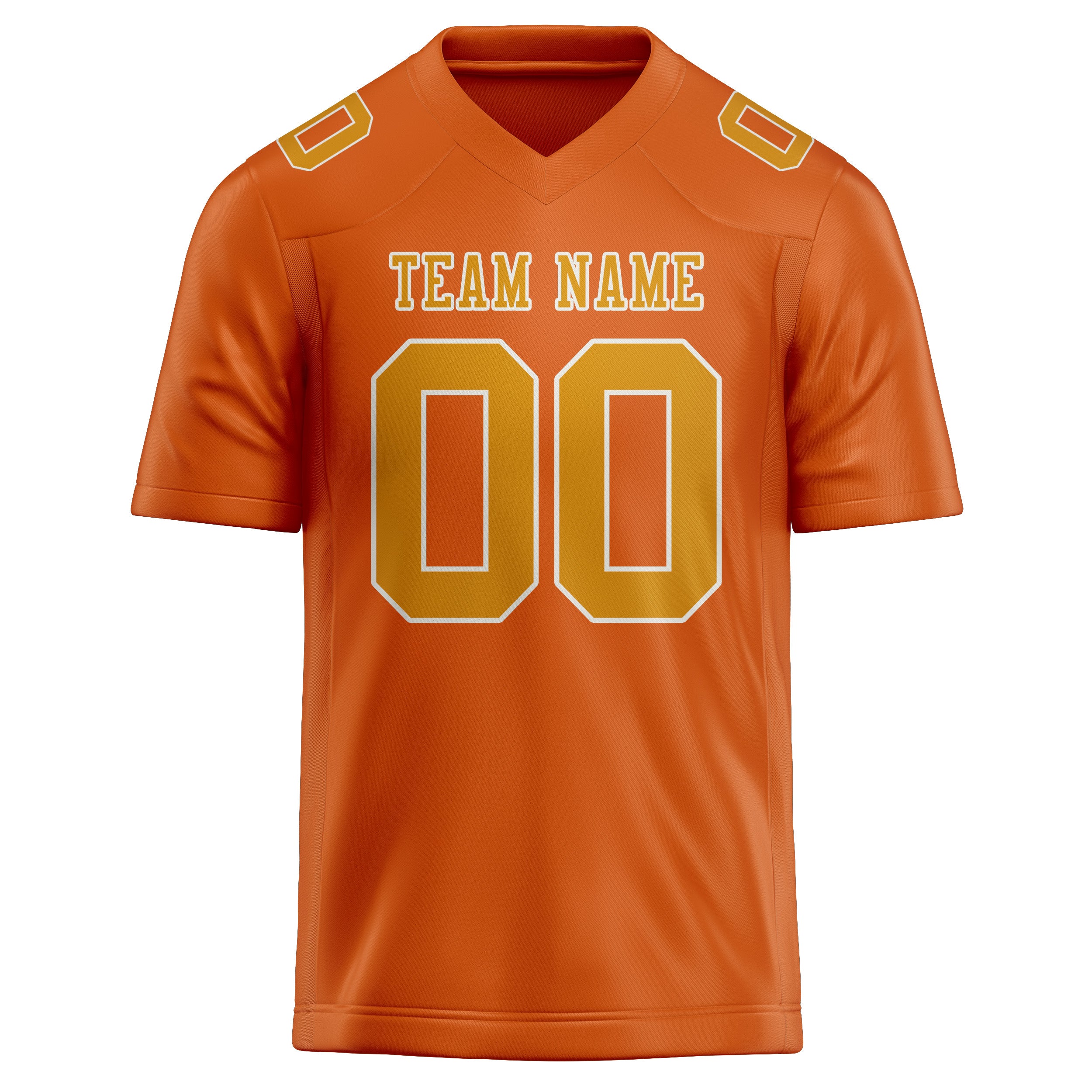 Maillot de football personnalisé orange et jaune