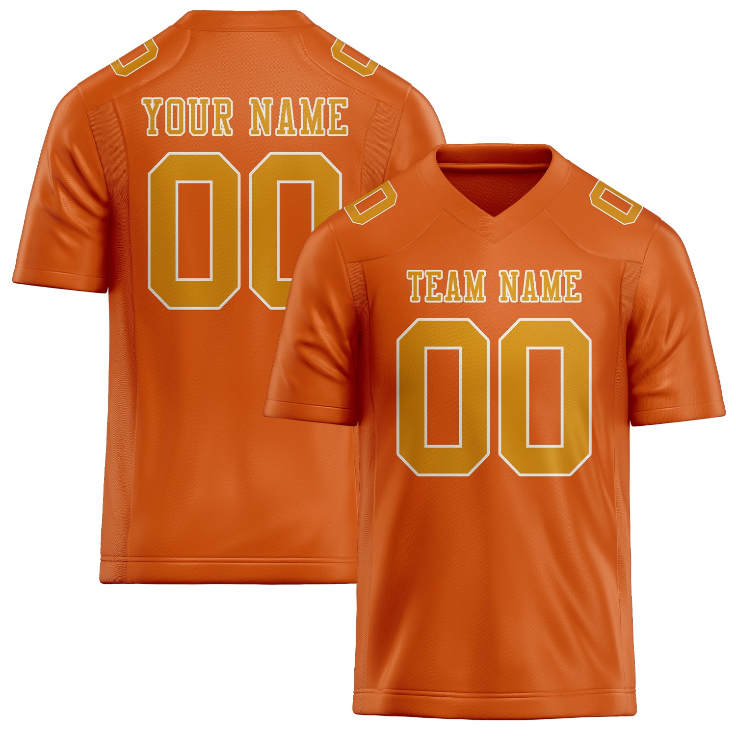 Maillot de football personnalisé orange et jaune