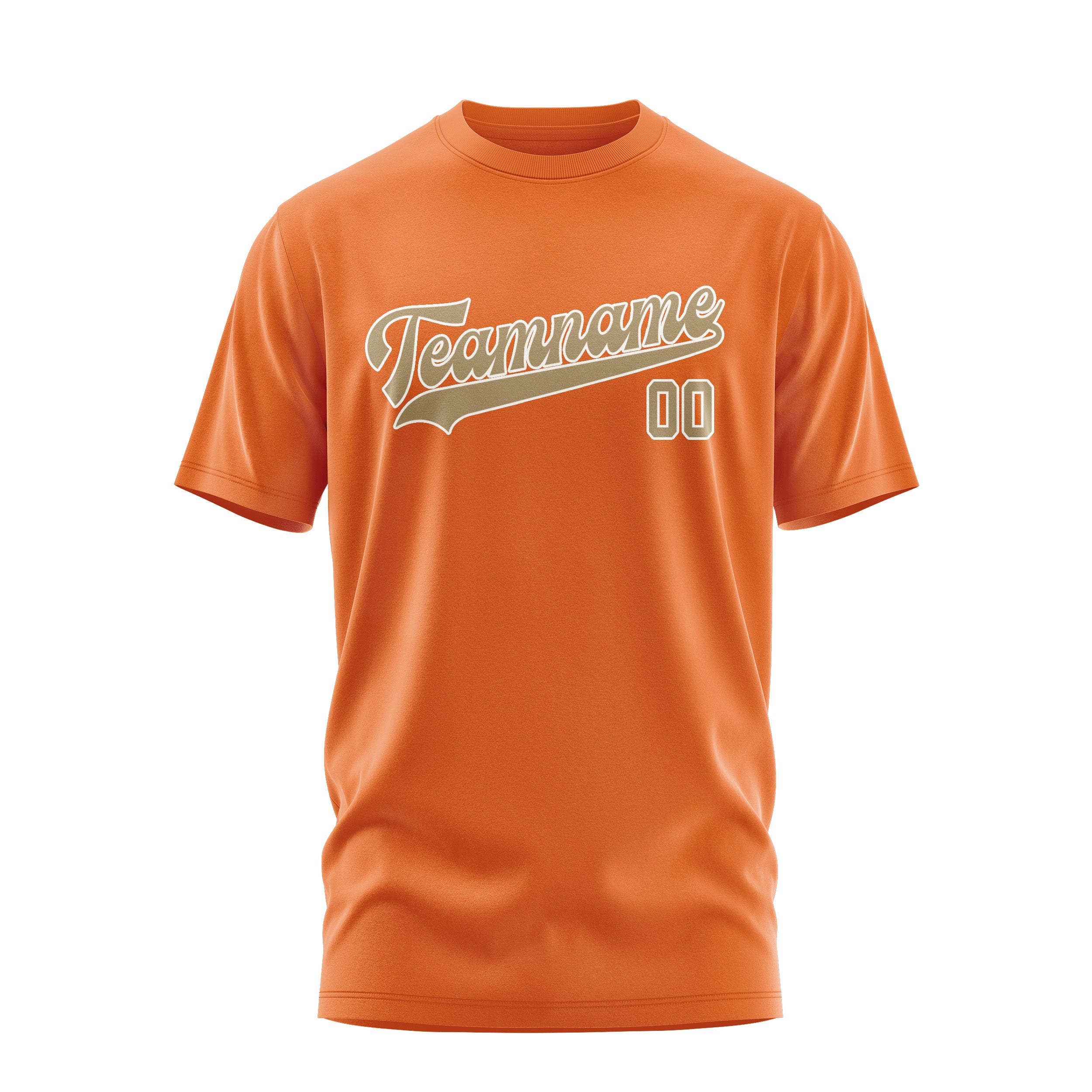 T-shirt personnalisé orange clair kaki
