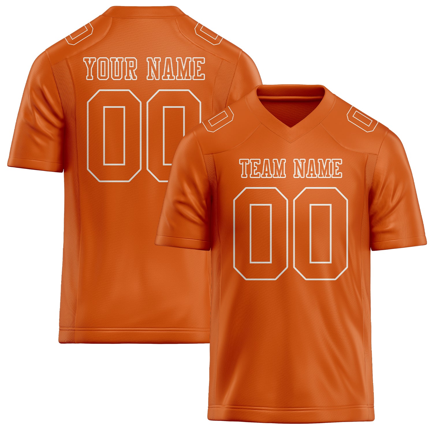 Maillot de football orange personnalisé