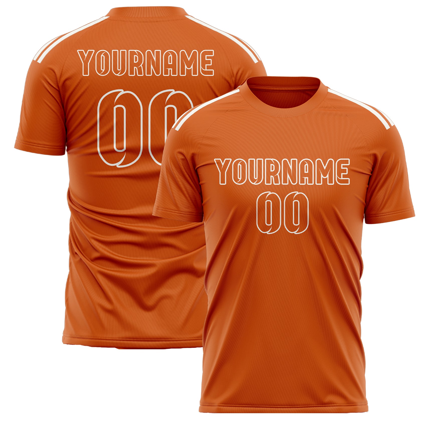 Maillot de football orange personnalisé