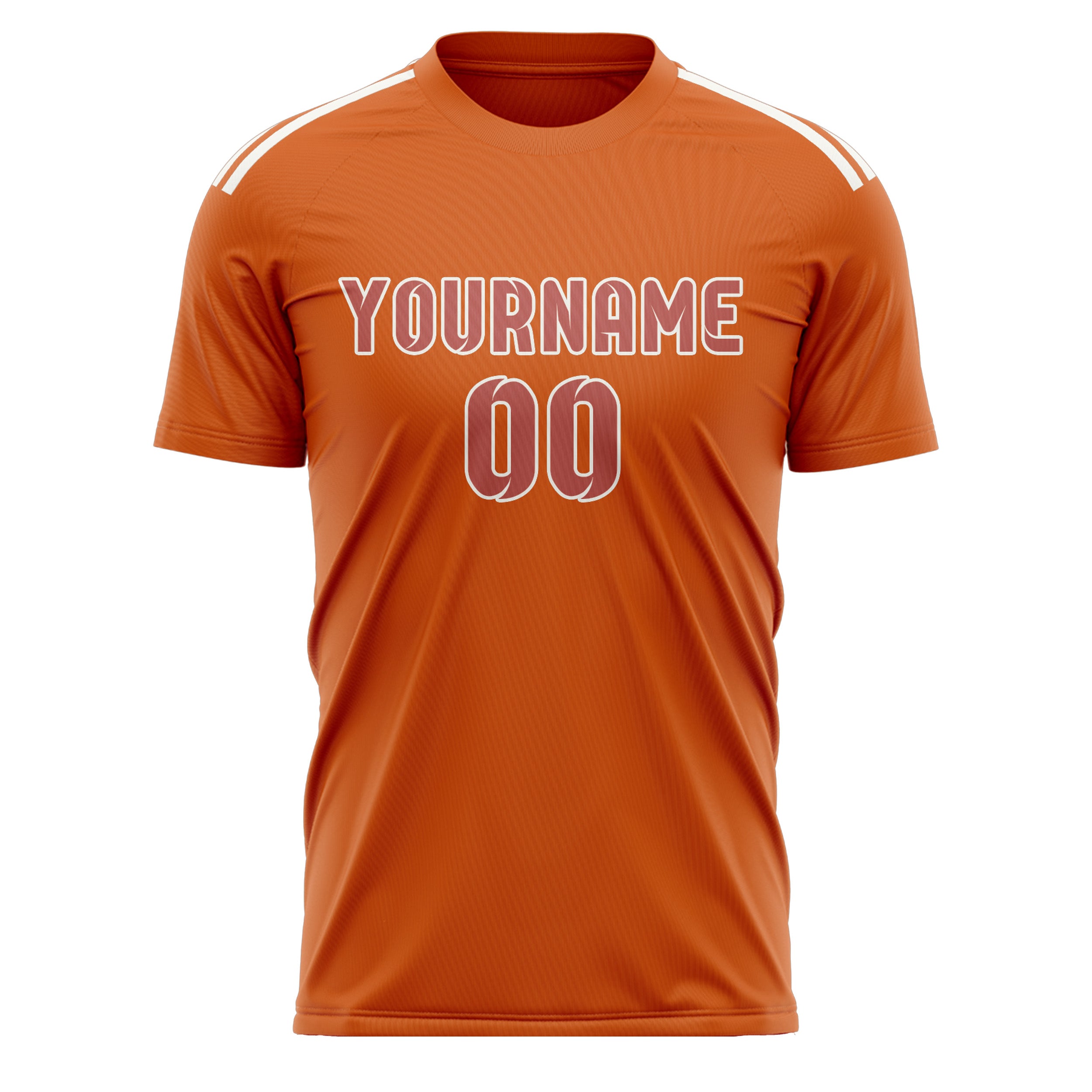 Maillot de football personnalisé Orange Copper Rose