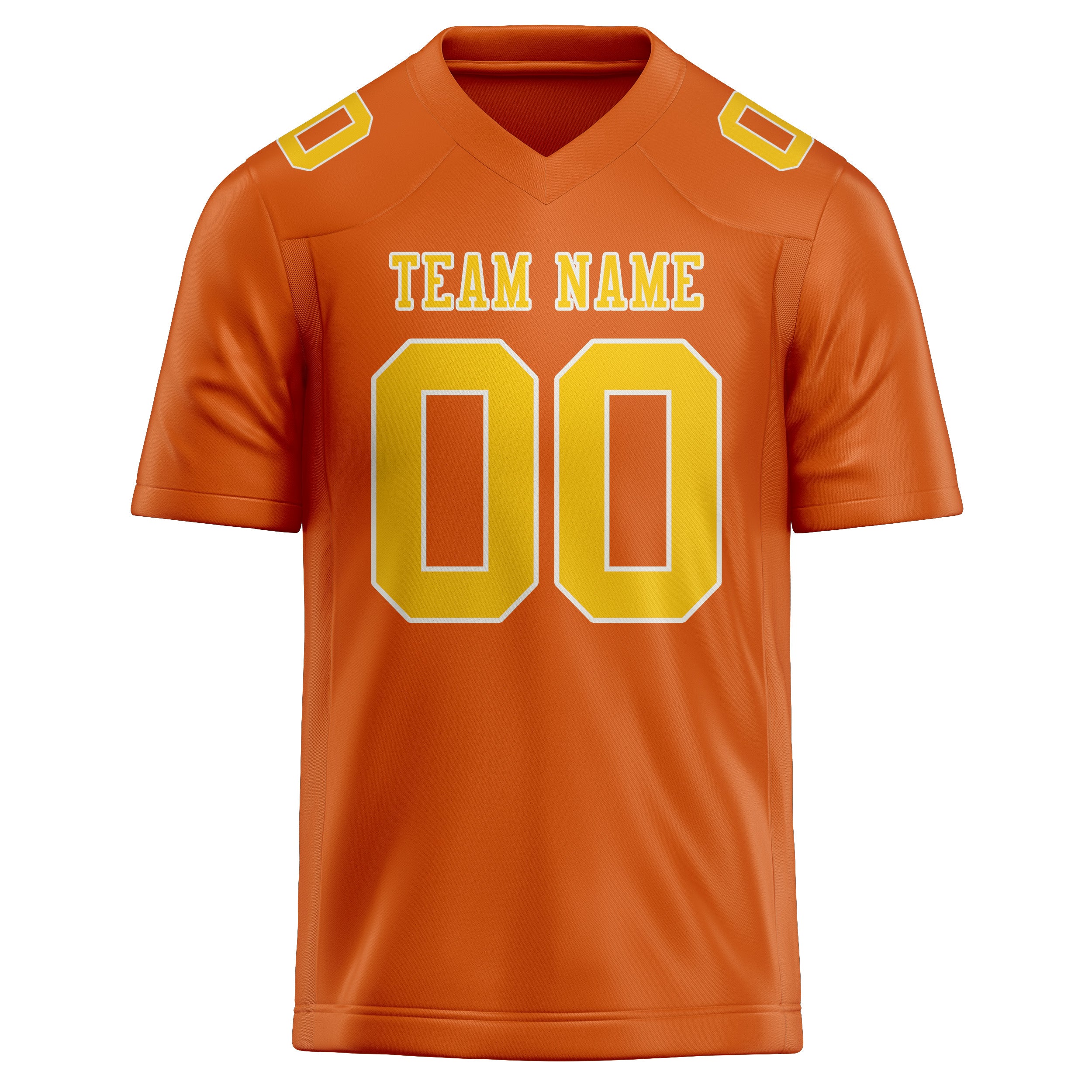 Maillot de football personnalisé orange et or