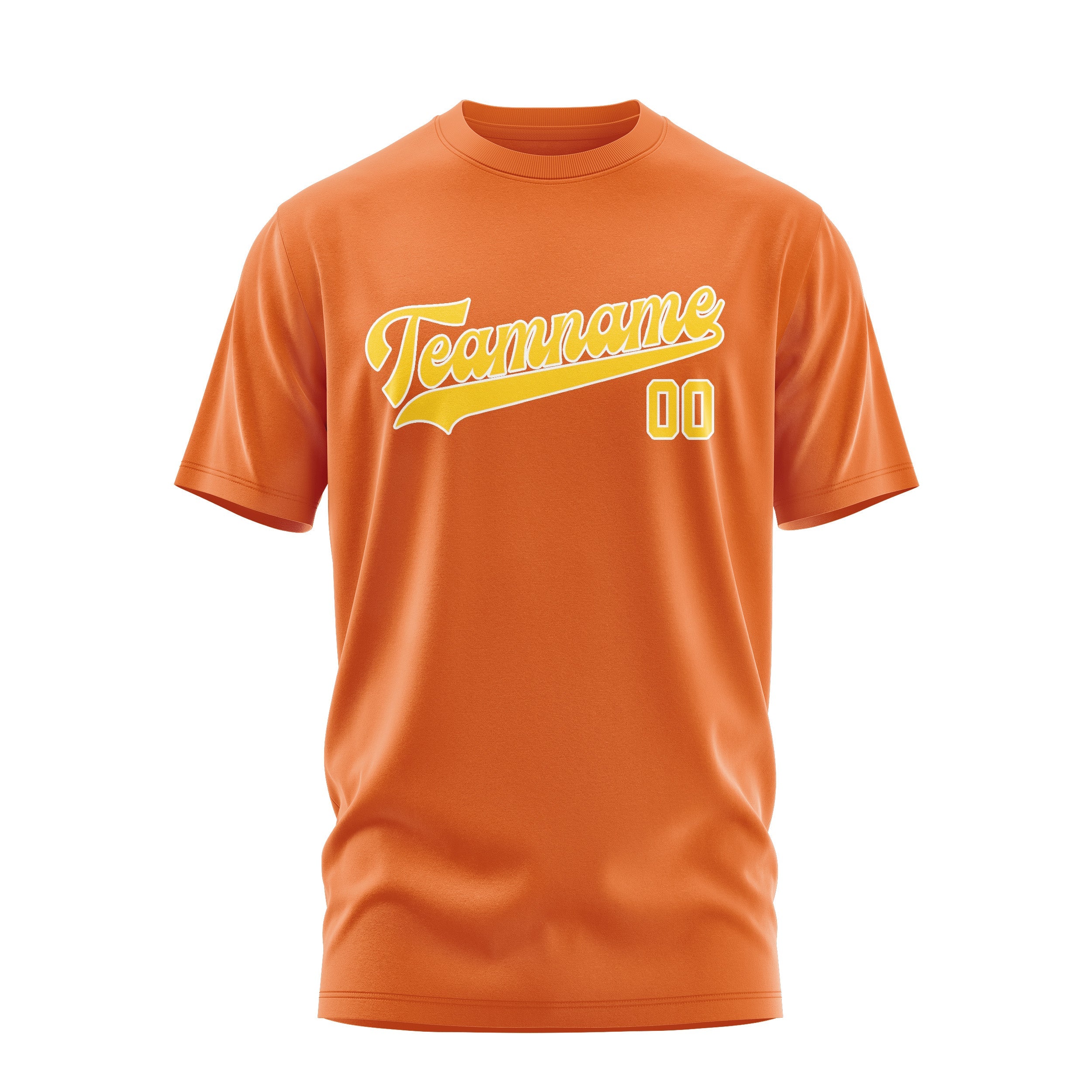 T-shirt personnalisé orange et or