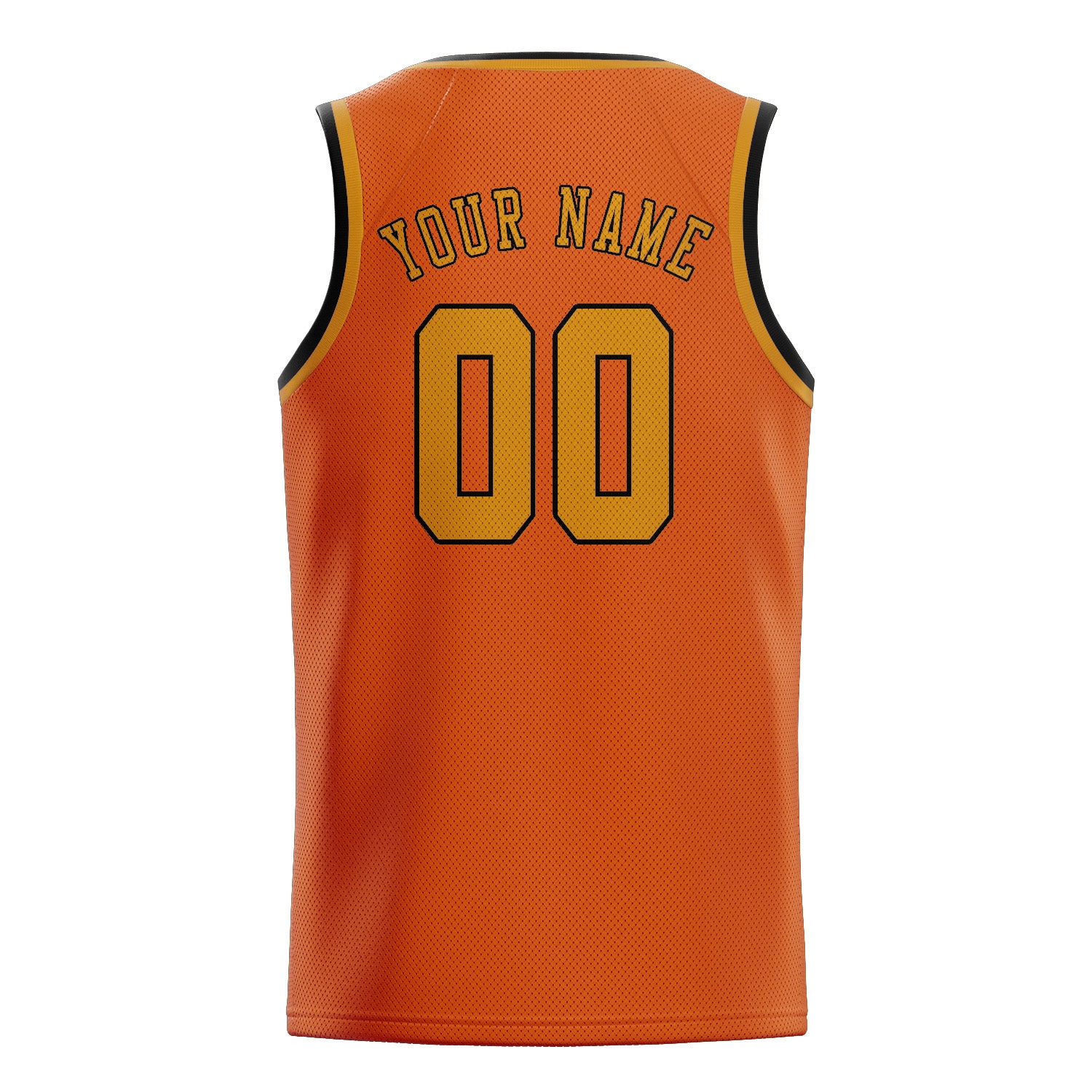 Maillot de basketball personnalisé orange et jaune