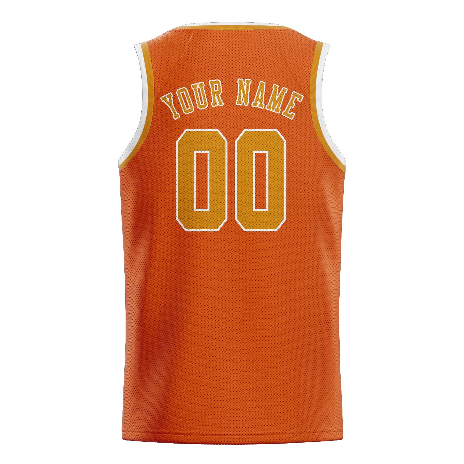 Maillot de basketball personnalisé orange et jaune