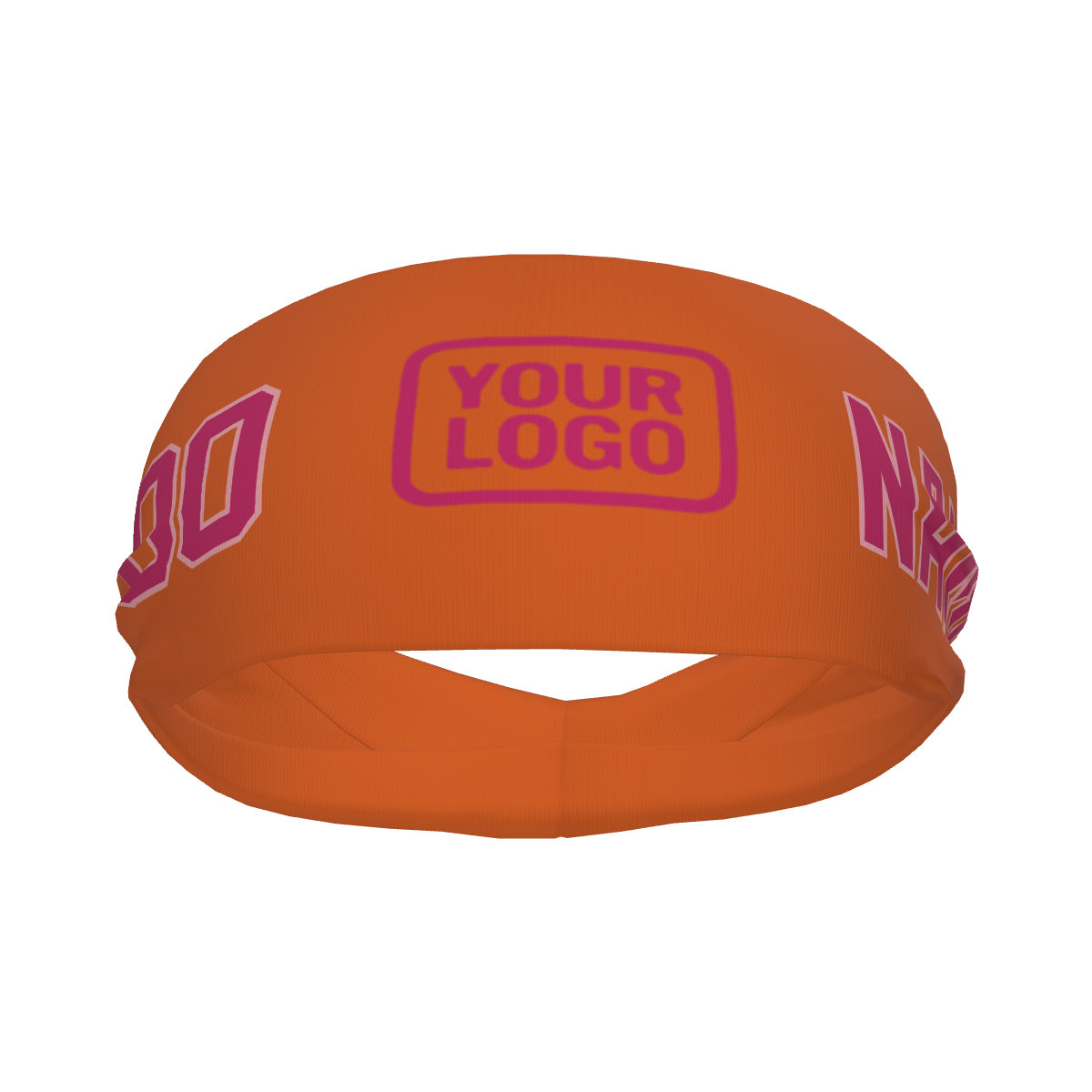 Bandeau de sport orange et rose personnalisé