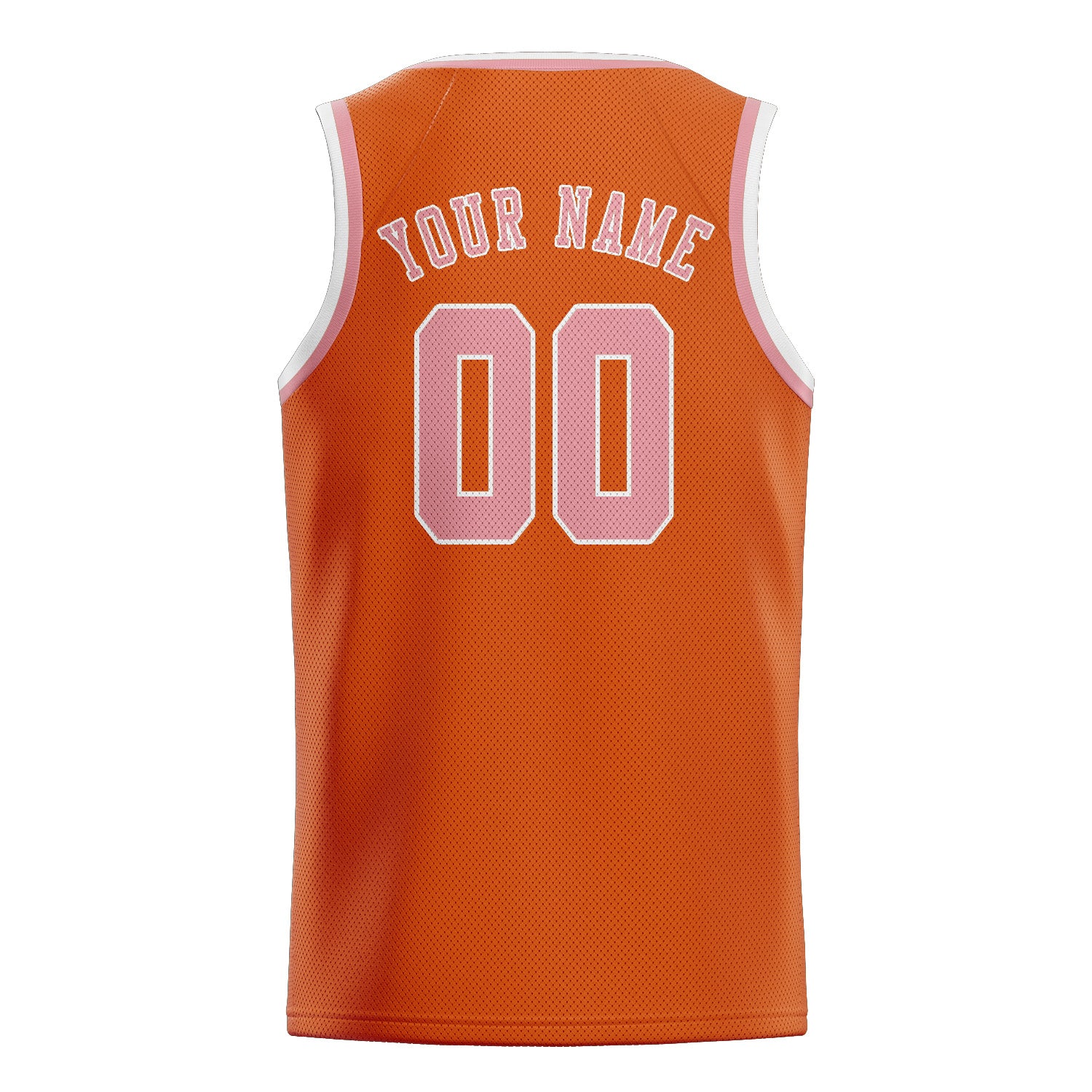 Maillot de basketball personnalisé orange et rose clair