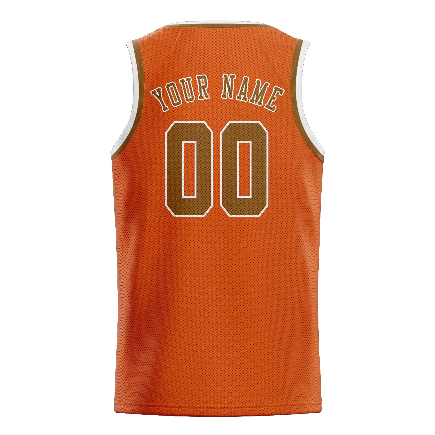 Maillot de basketball orange kaki personnalisé