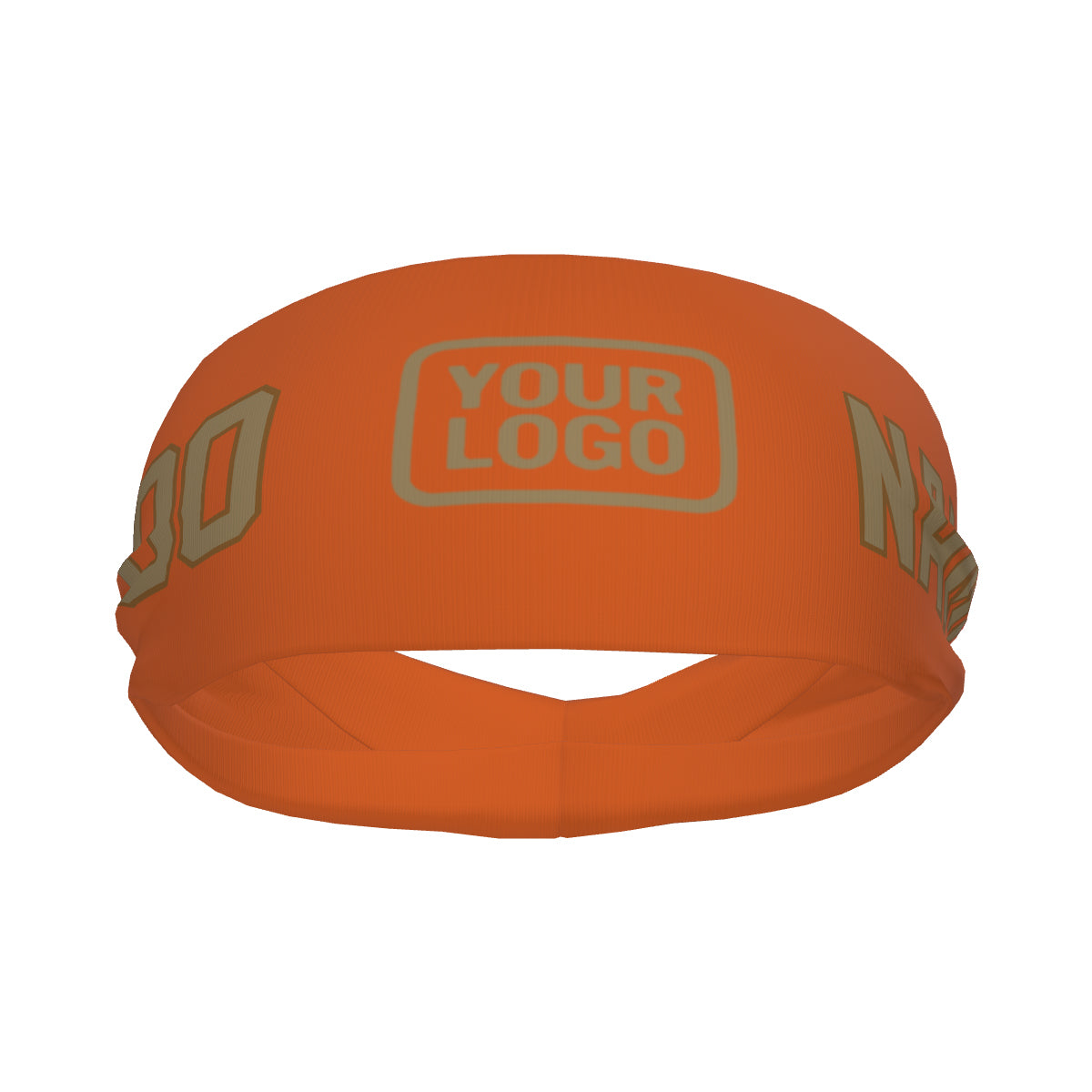 Bandeau de sport orange clair kaki personnalisé