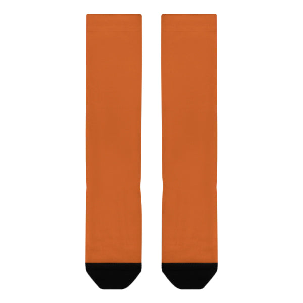 Chaussettes hautes orange personnalisées