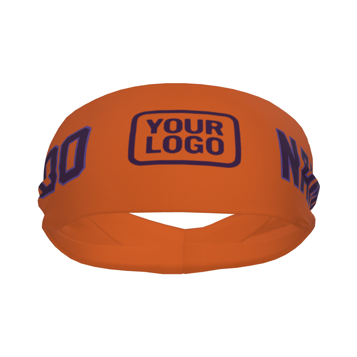 Bandeau de sport orange et violet personnalisé
