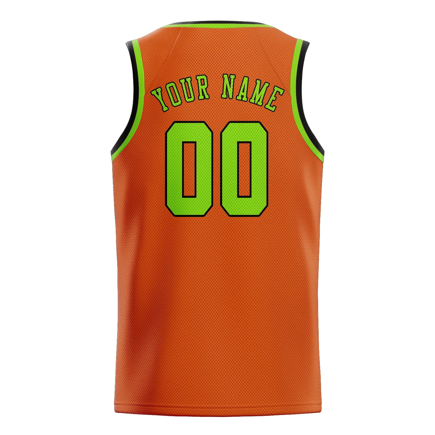 Maillot de basketball personnalisé orange et vert émeraude