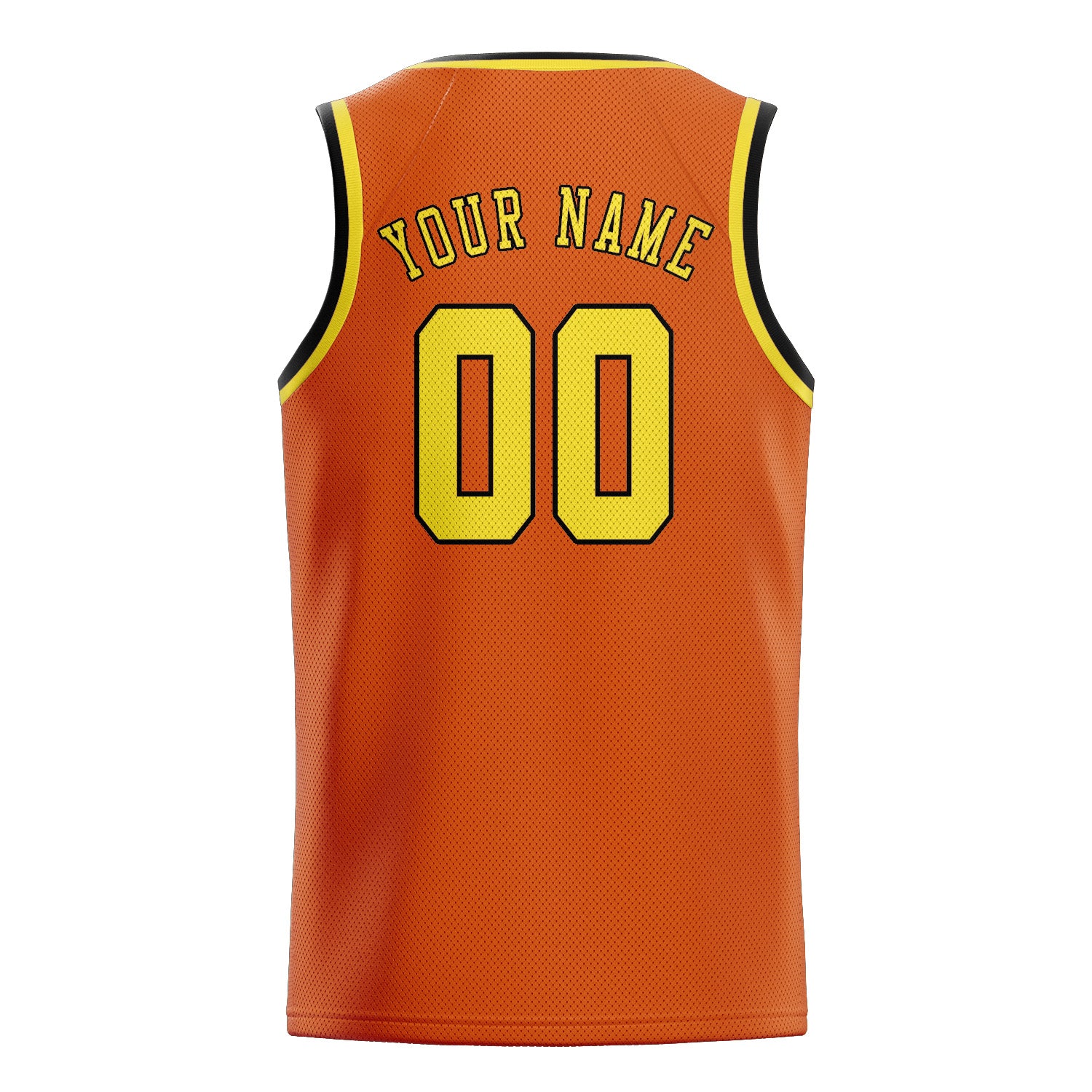 Maillot de basketball personnalisé orange clair et jaune