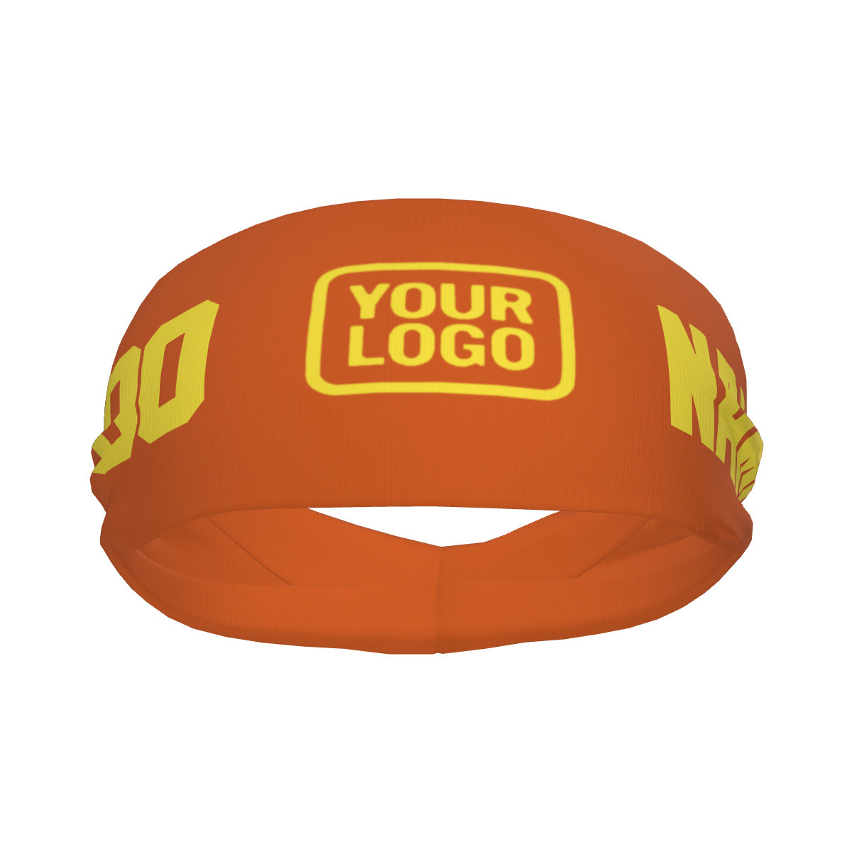 Bandeau de sport personnalisé orange clair/jaune