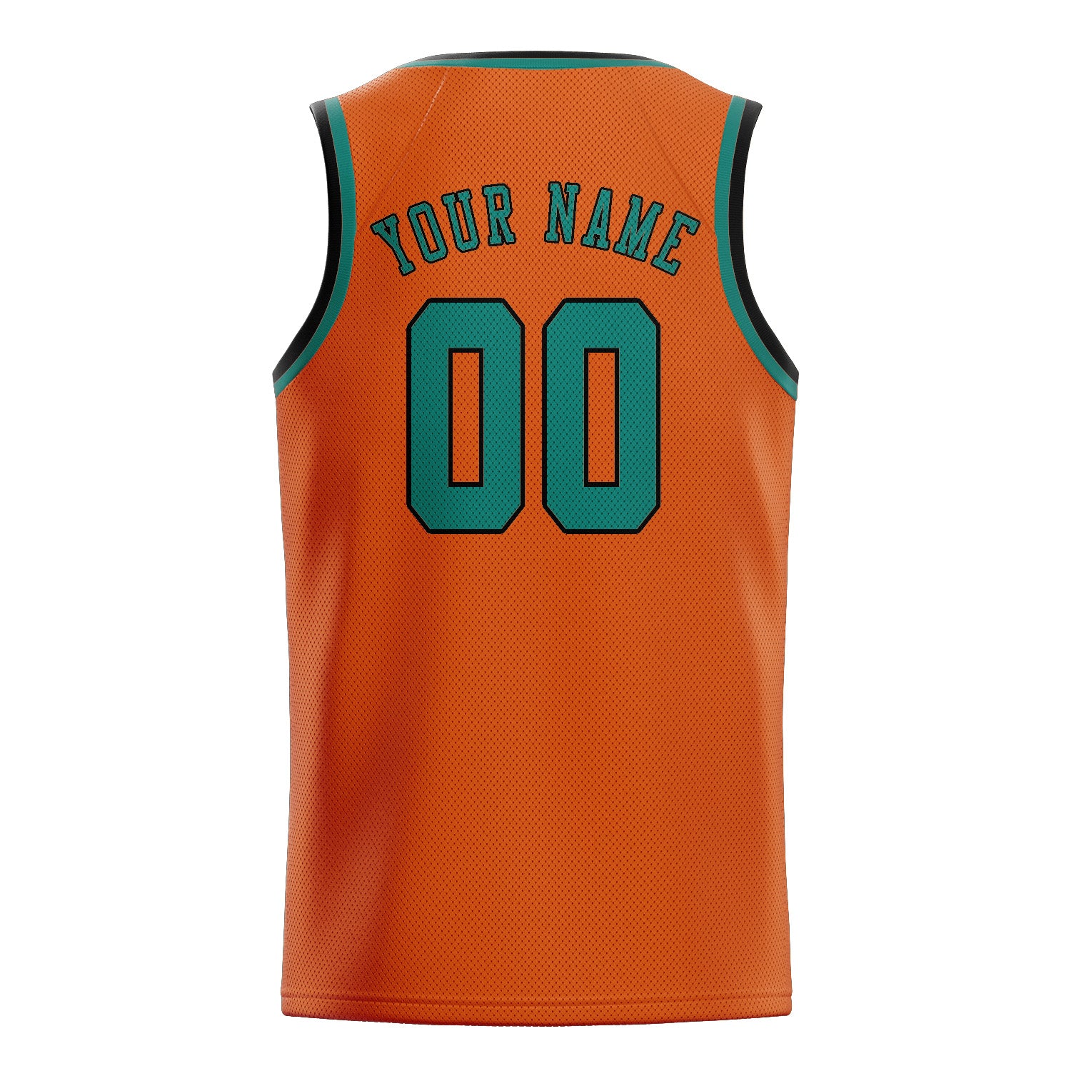 Maillot de basketball personnalisé orange, bleu et vert