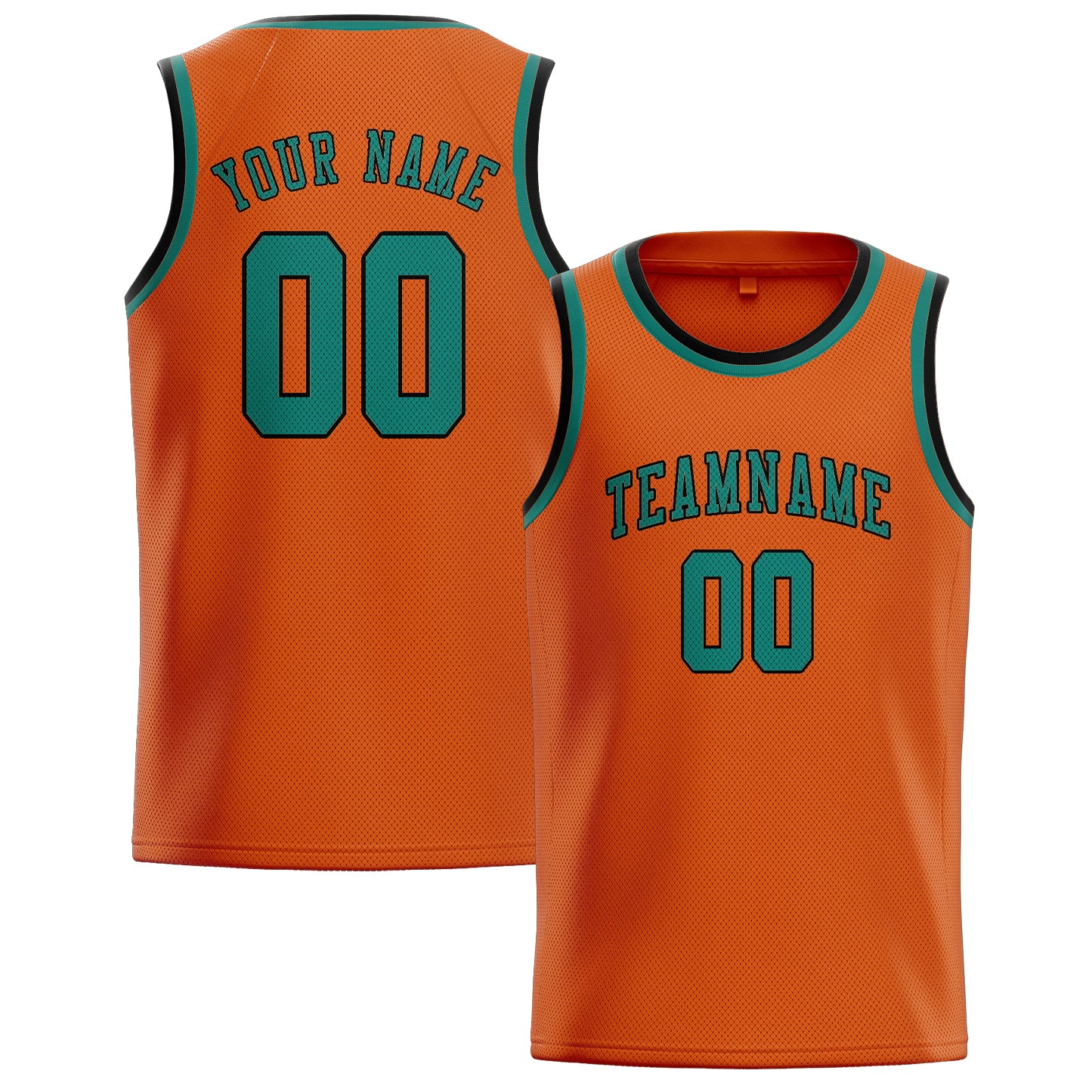 Maillot de basketball personnalisé orange, bleu et vert