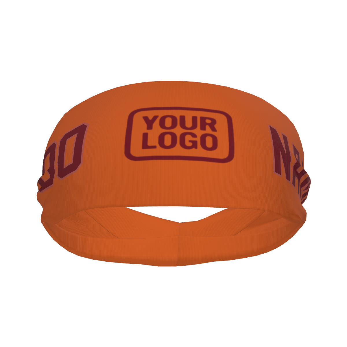 Bandeau de sport personnalisé orange cramoisi rouge