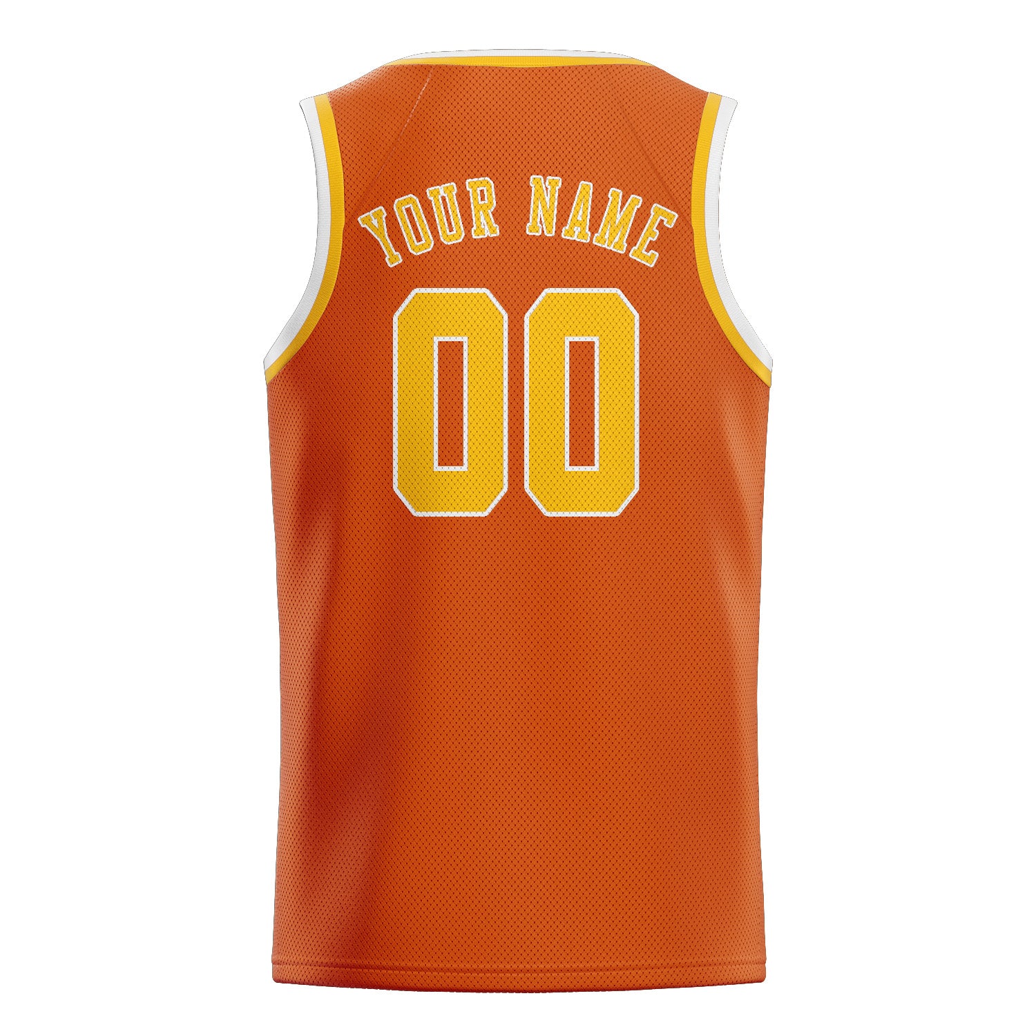 Maillot de basketball orange et or personnalisé