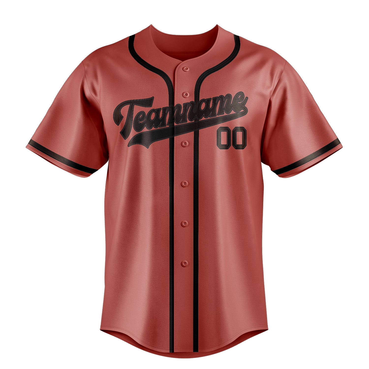 Maillot de baseball personnalisé cuivre rose marron