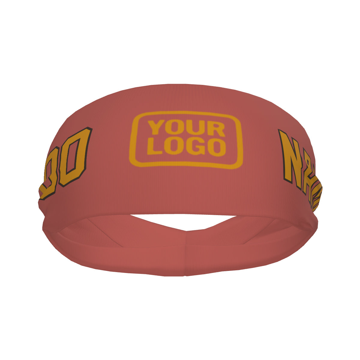 Bandeau de sport personnalisé en cuivre et jaune rose