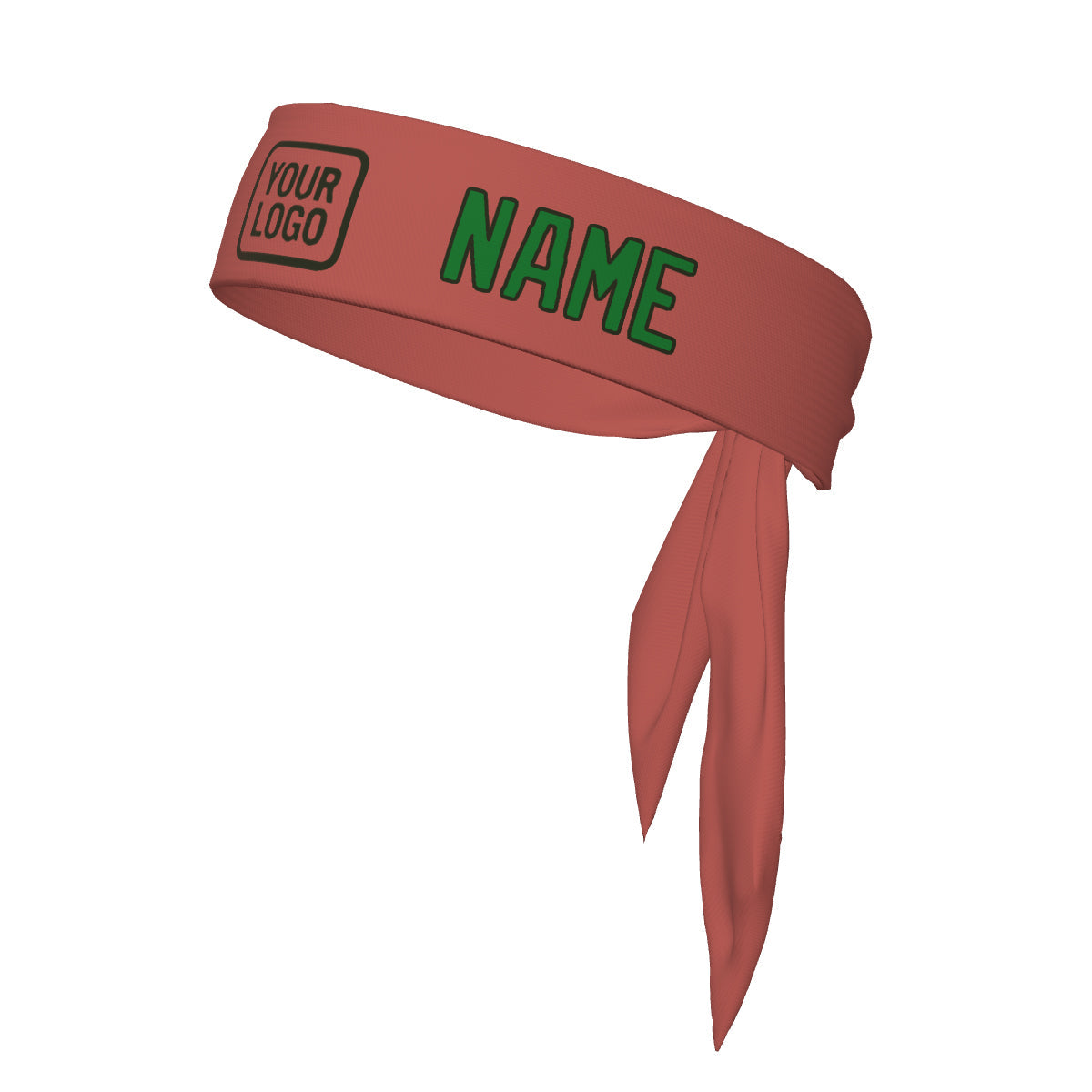 Bandeau personnalisé en cuivre, rose et vert émeraude
