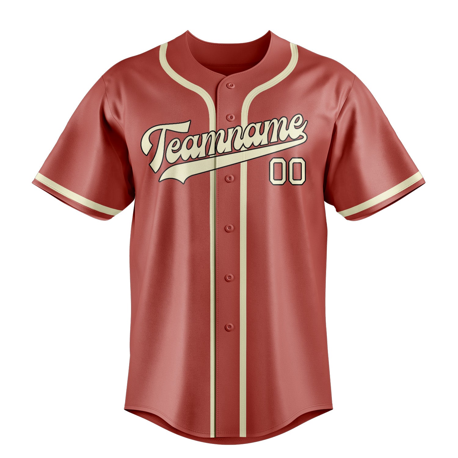Maillot de baseball personnalisé Copper Rose Cream