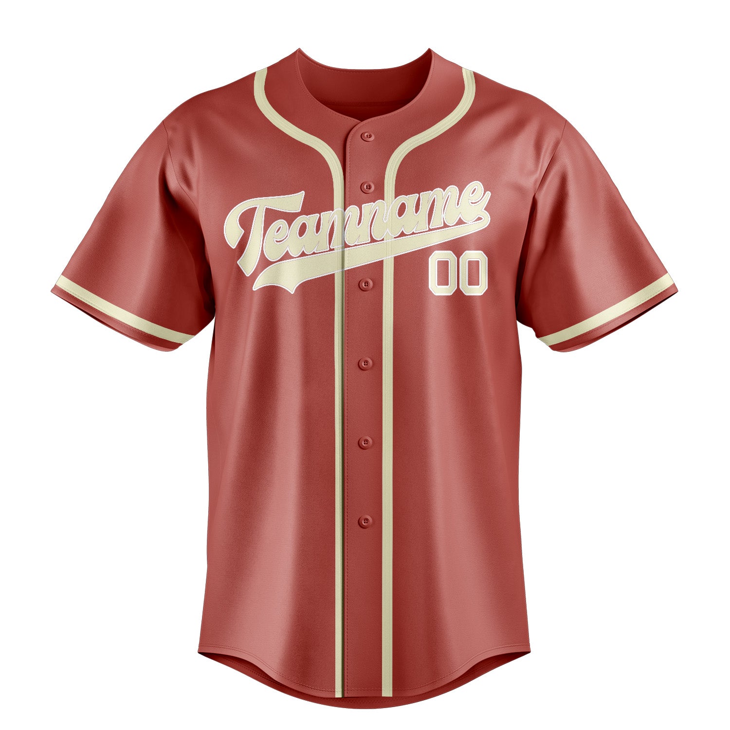 Maillot de baseball personnalisé Copper Rose Cream