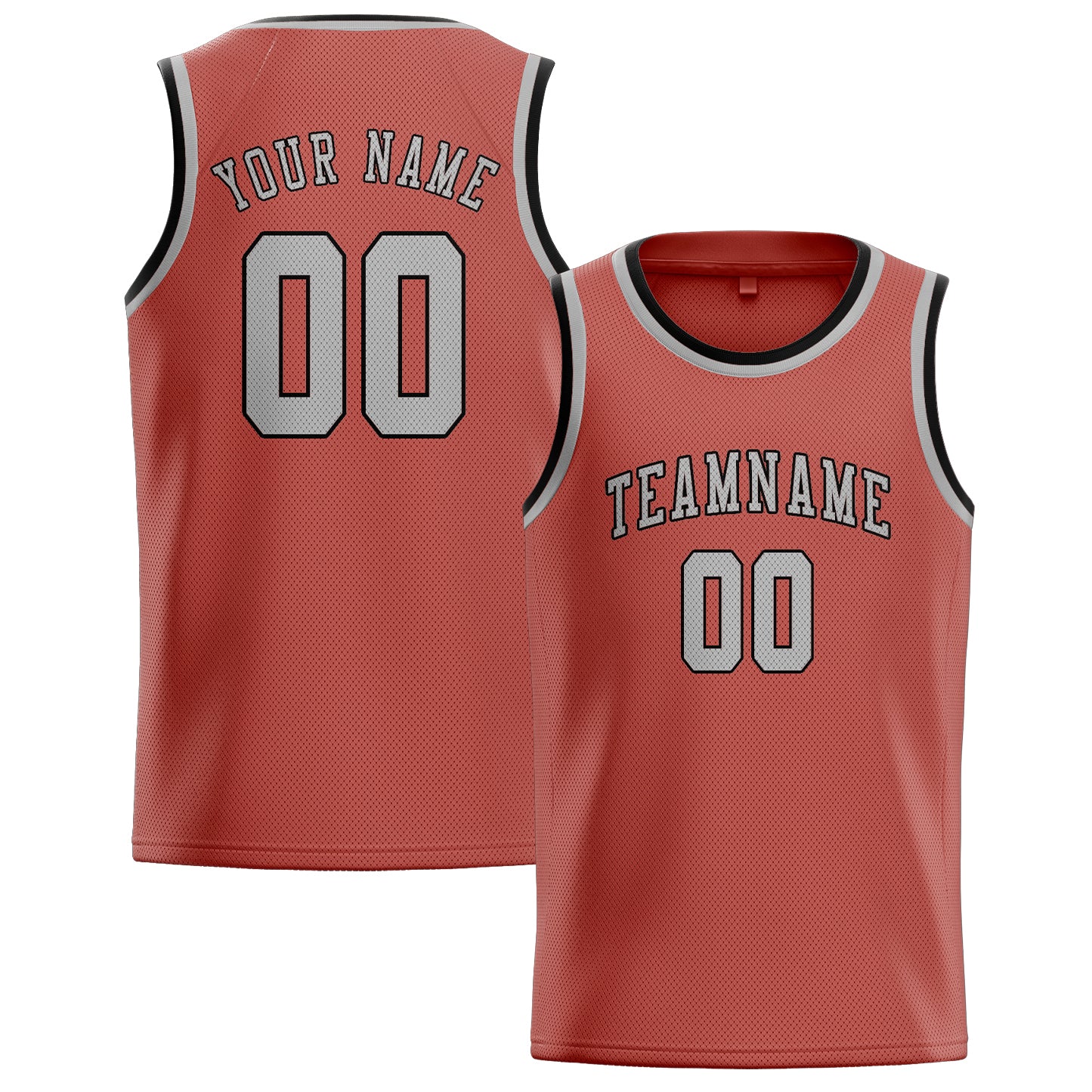 Maillot de basketball personnalisé cuivre rose gris
