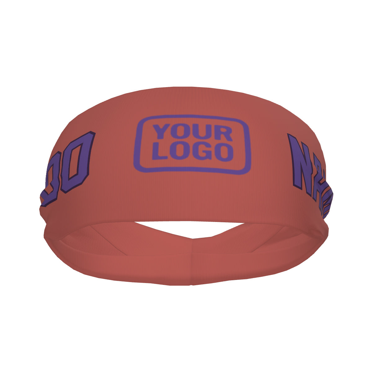 Bandeau de sport personnalisé en cuivre rose et violet clair