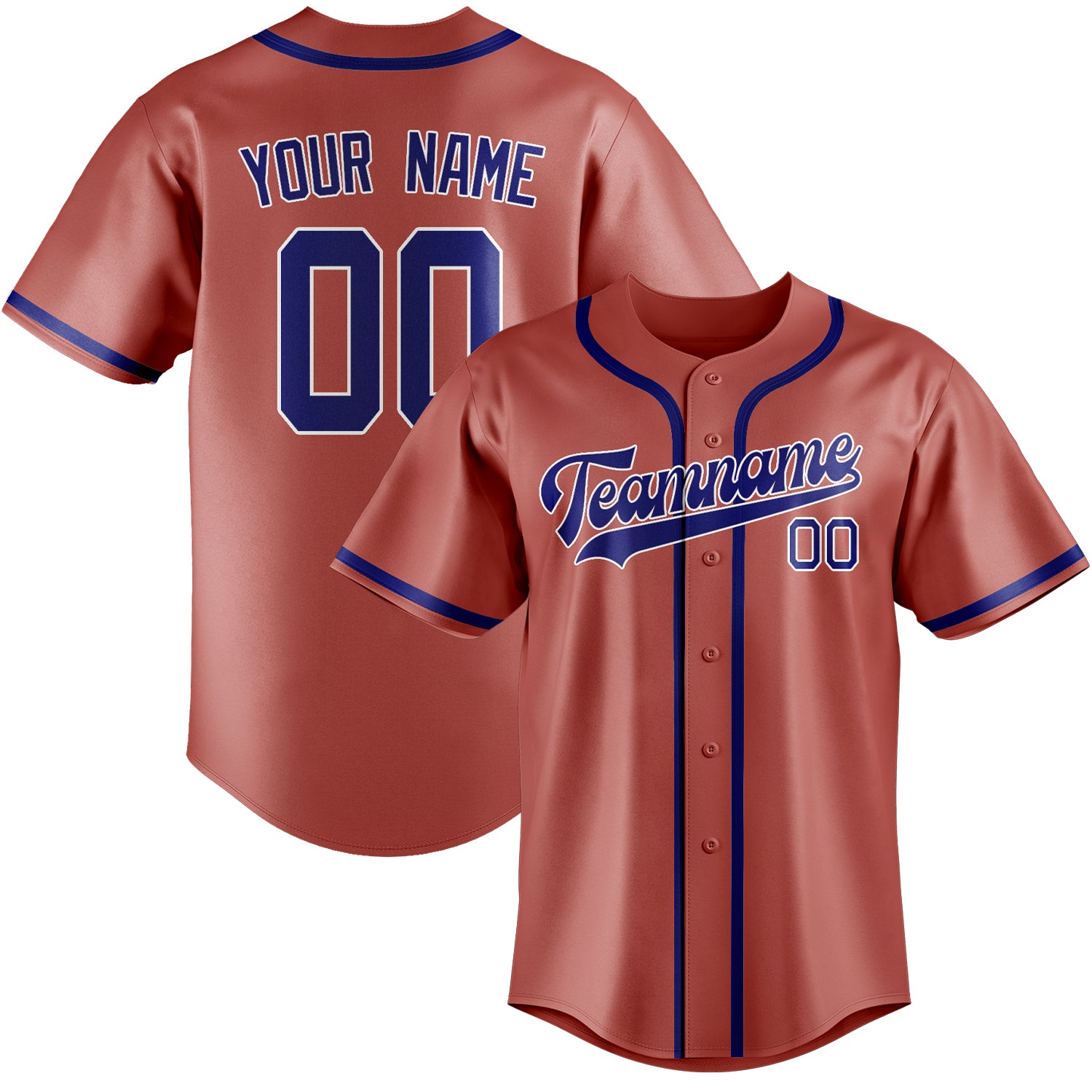 Maillot de baseball personnalisé Copper Rose bleu ciel