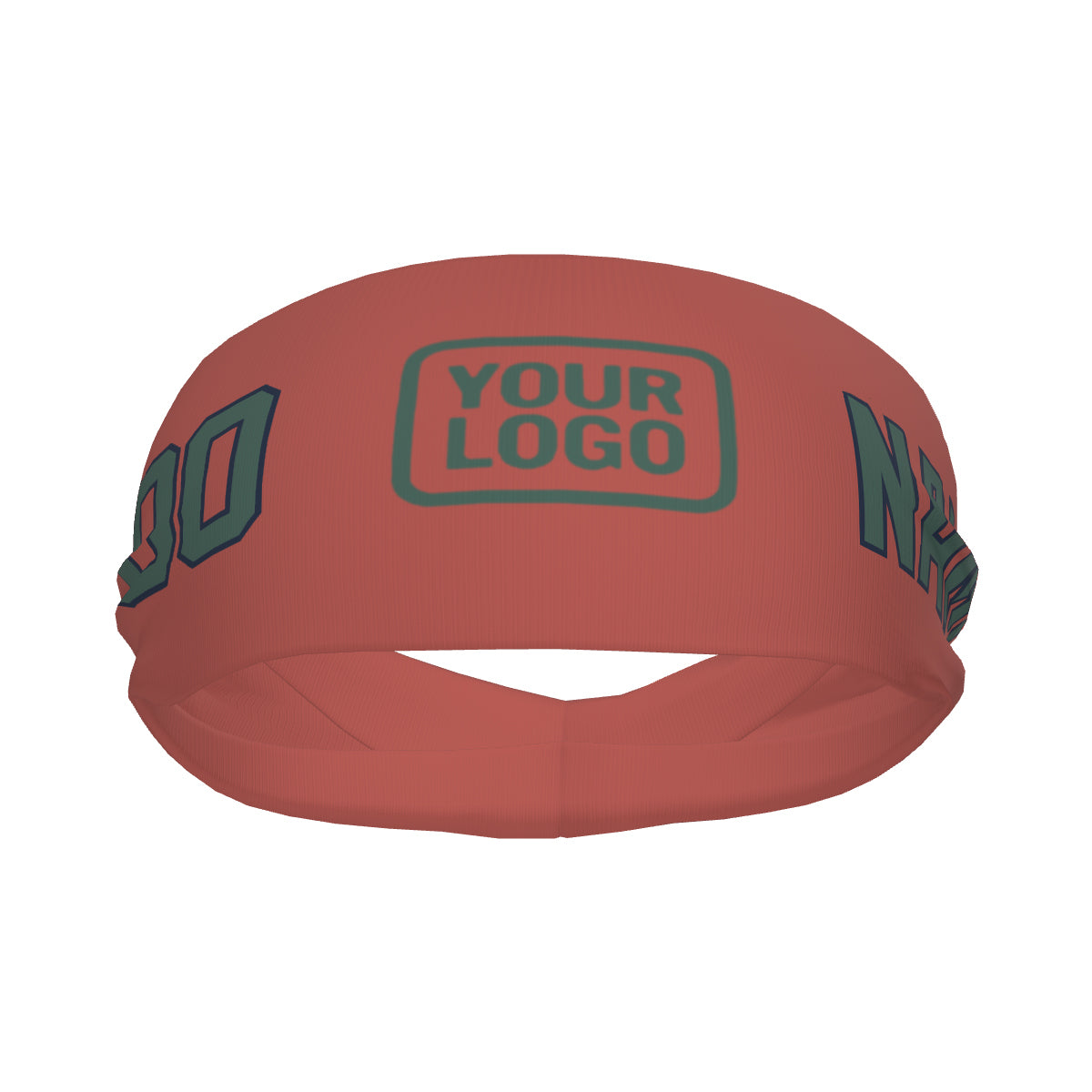 Bandeau de sport personnalisé cuivre rose bleu vert