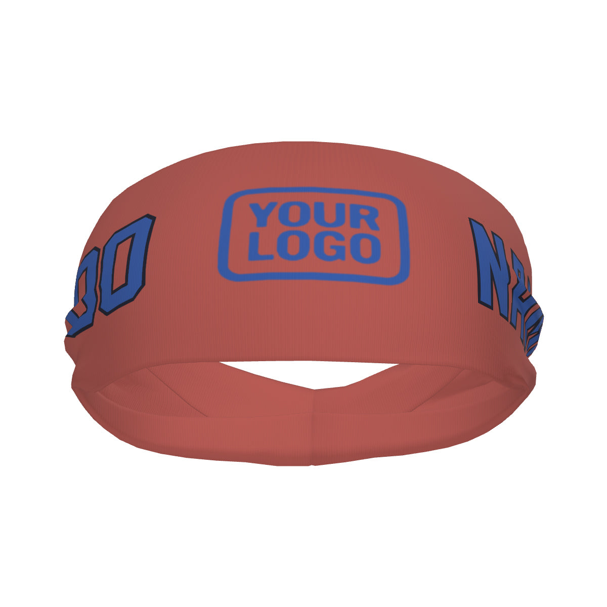 Bandeau de sport personnalisé Copper Rose bleu ciel