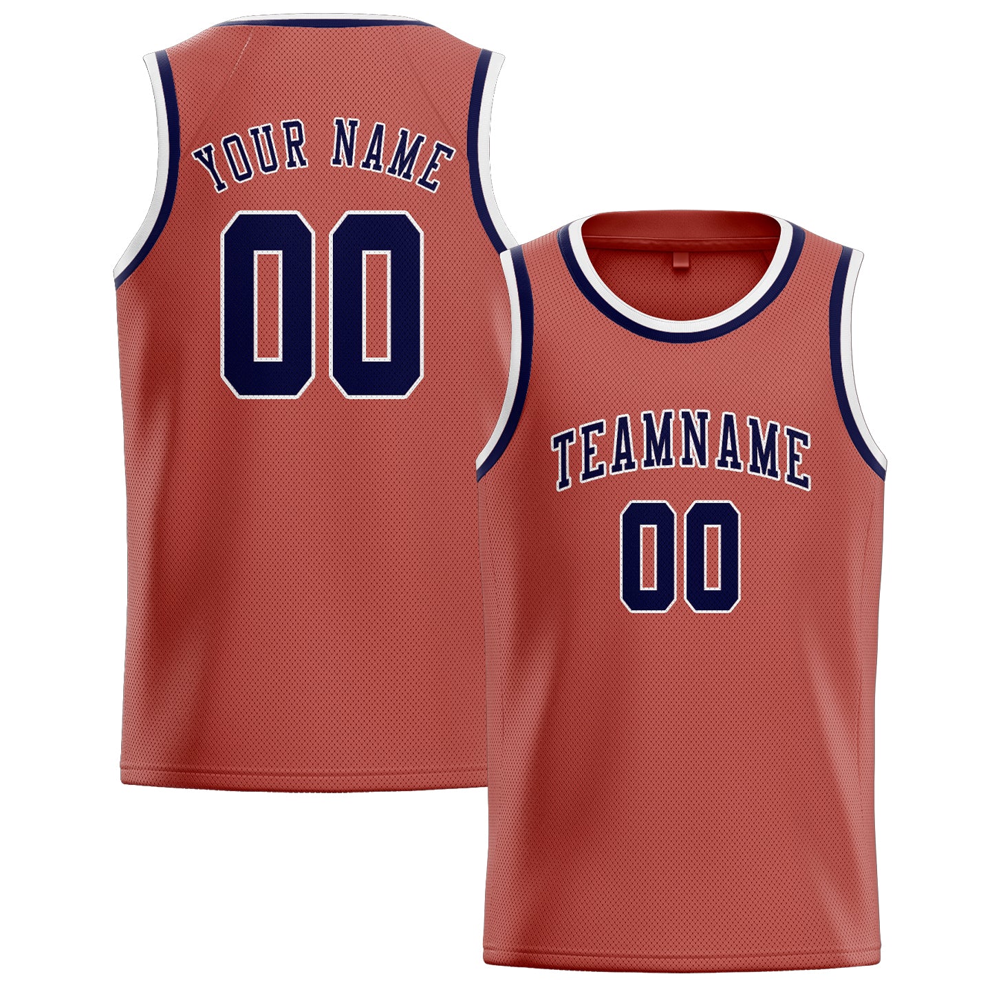 Maillot de basketball bleu marine Copper Rose personnalisé