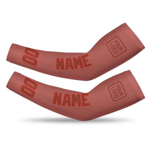 Manchon de bras personnalisé en cuivre, rose corail et rouge cuivre