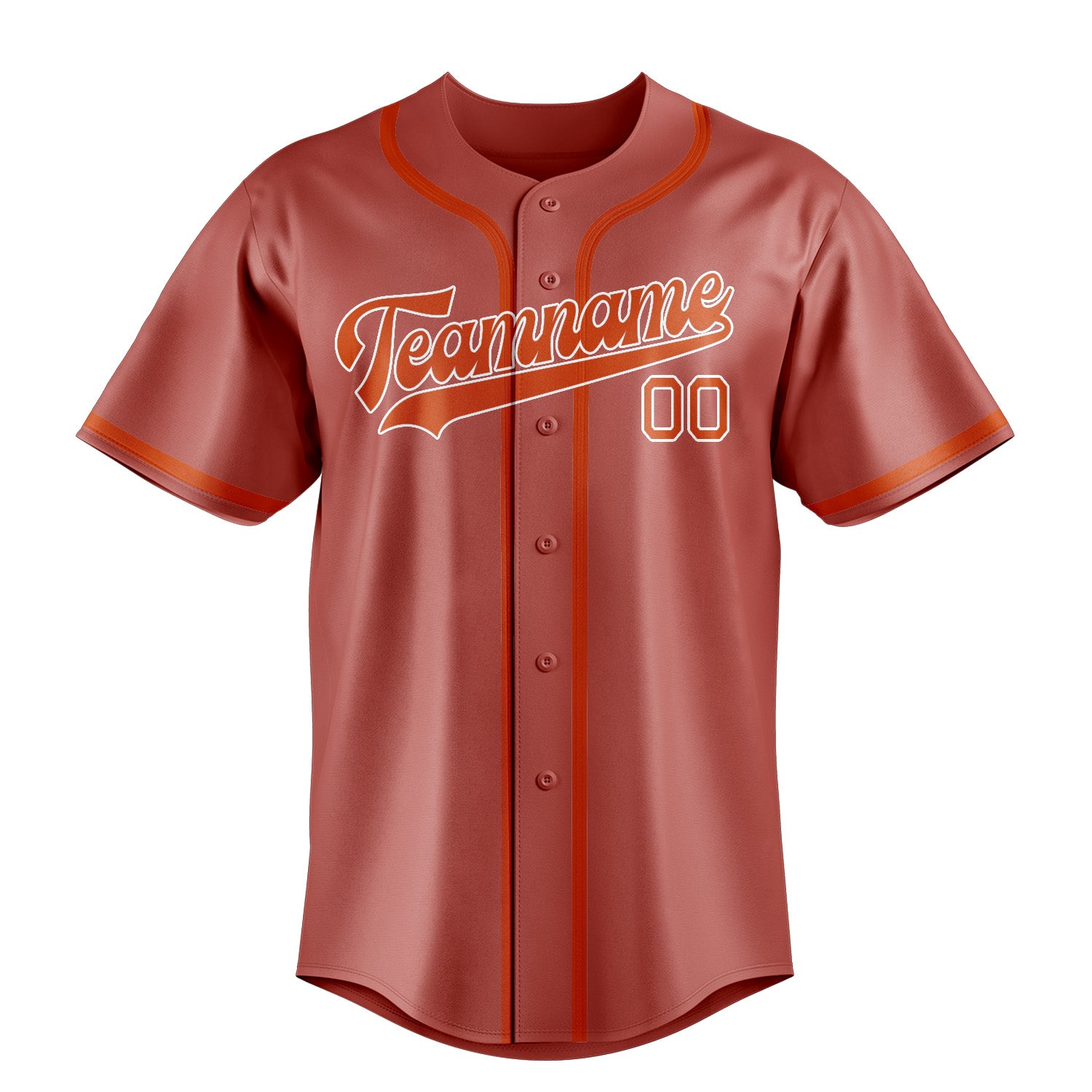 Maillot de baseball personnalisé Copper Rose Orange Rouge