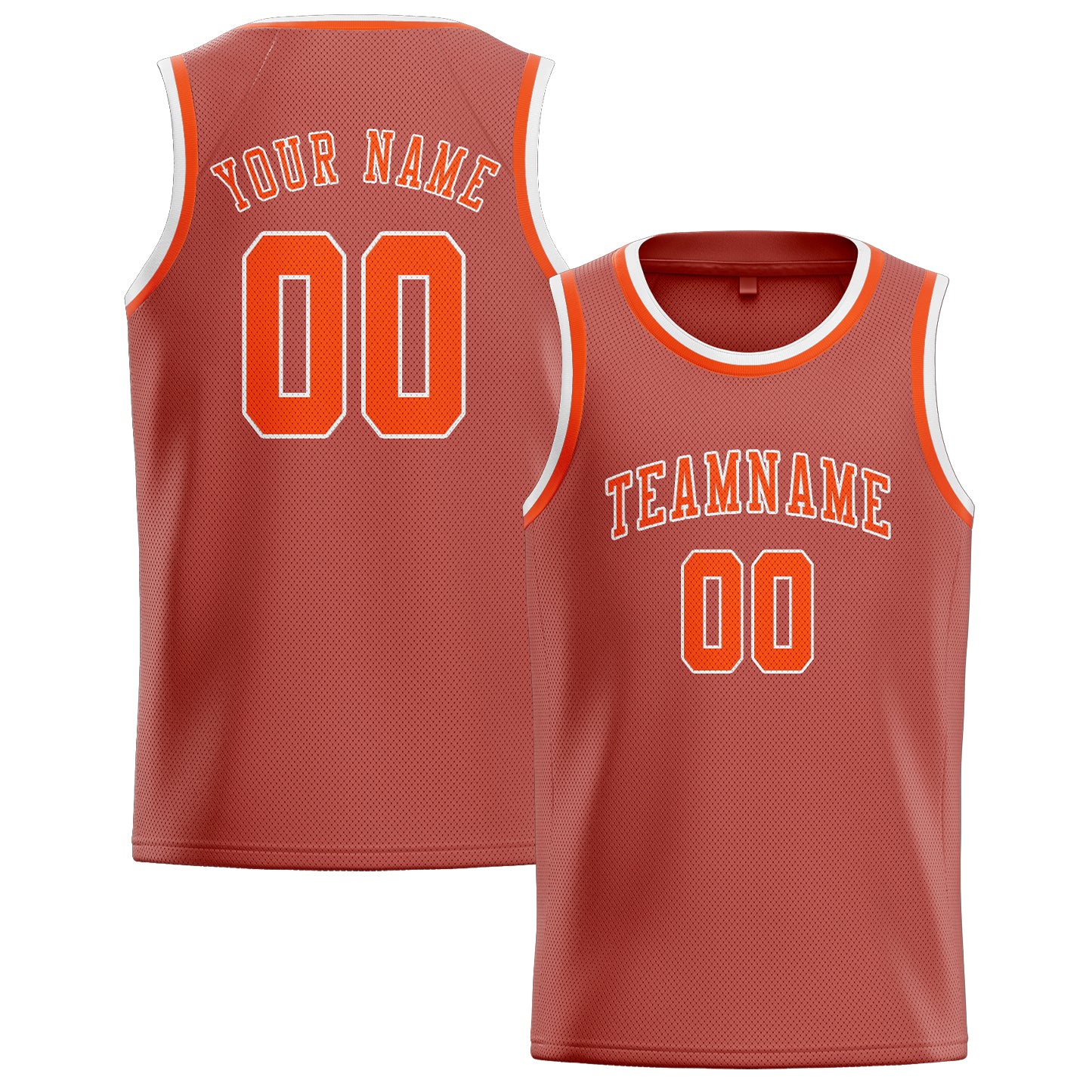 Maillot de basketball personnalisé Copper Rose Orange Rouge