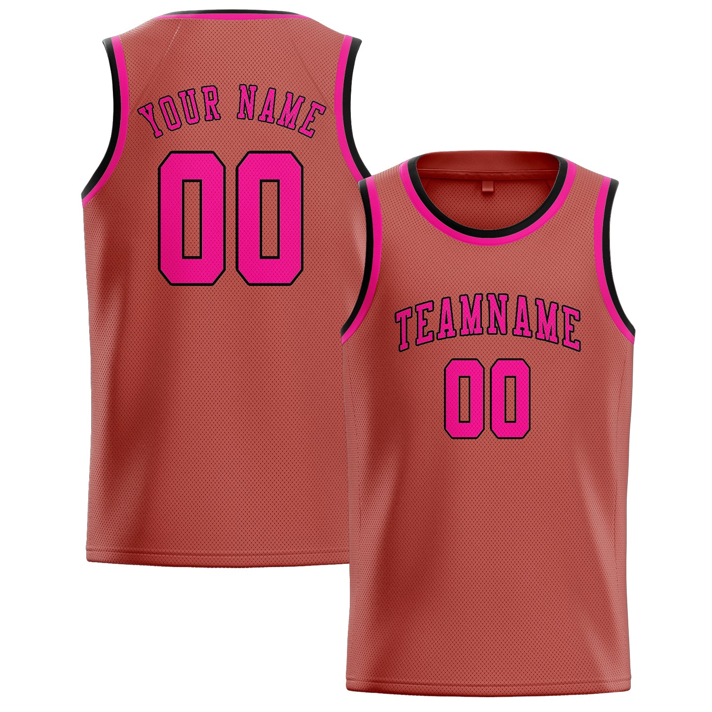 Maillot de basketball personnalisé rose cuivré