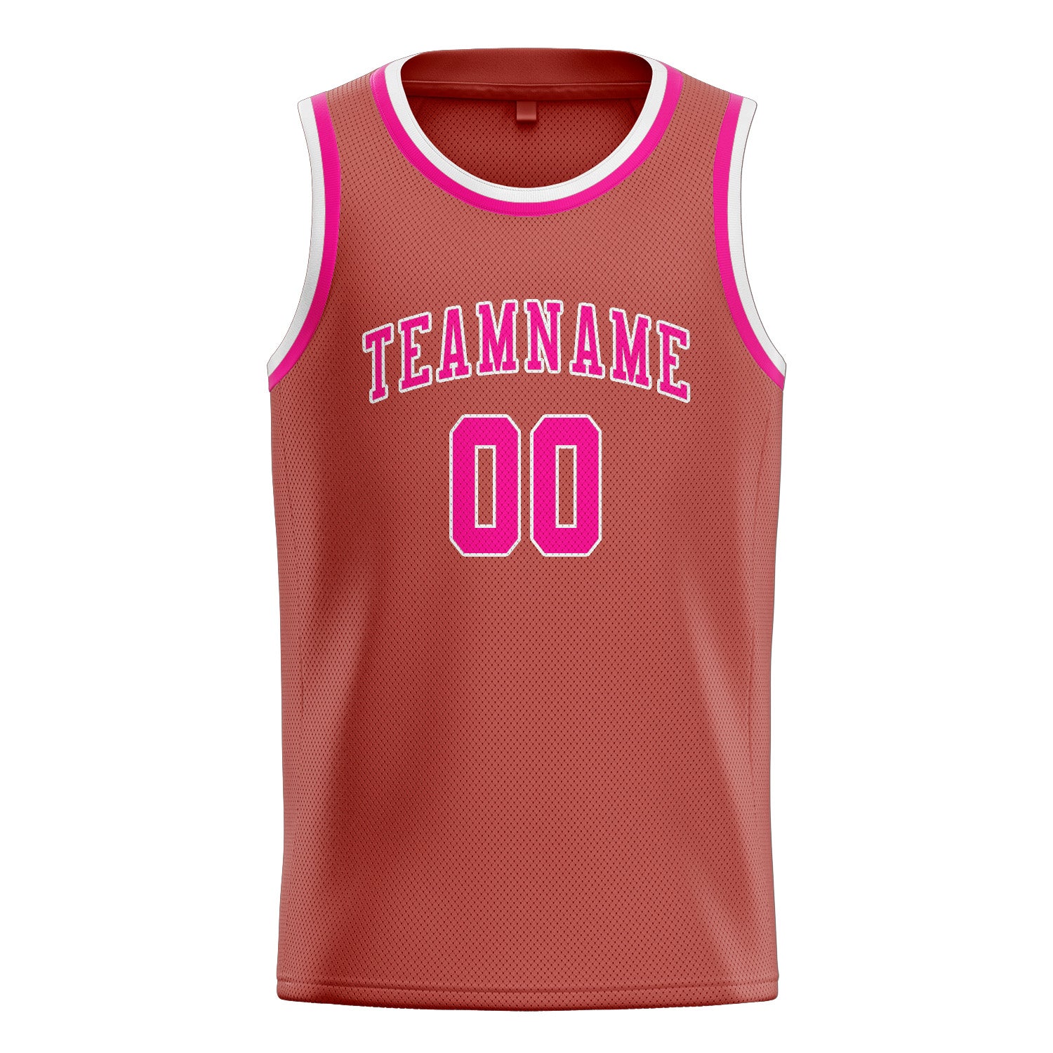 Maillot de basketball personnalisé rose cuivré