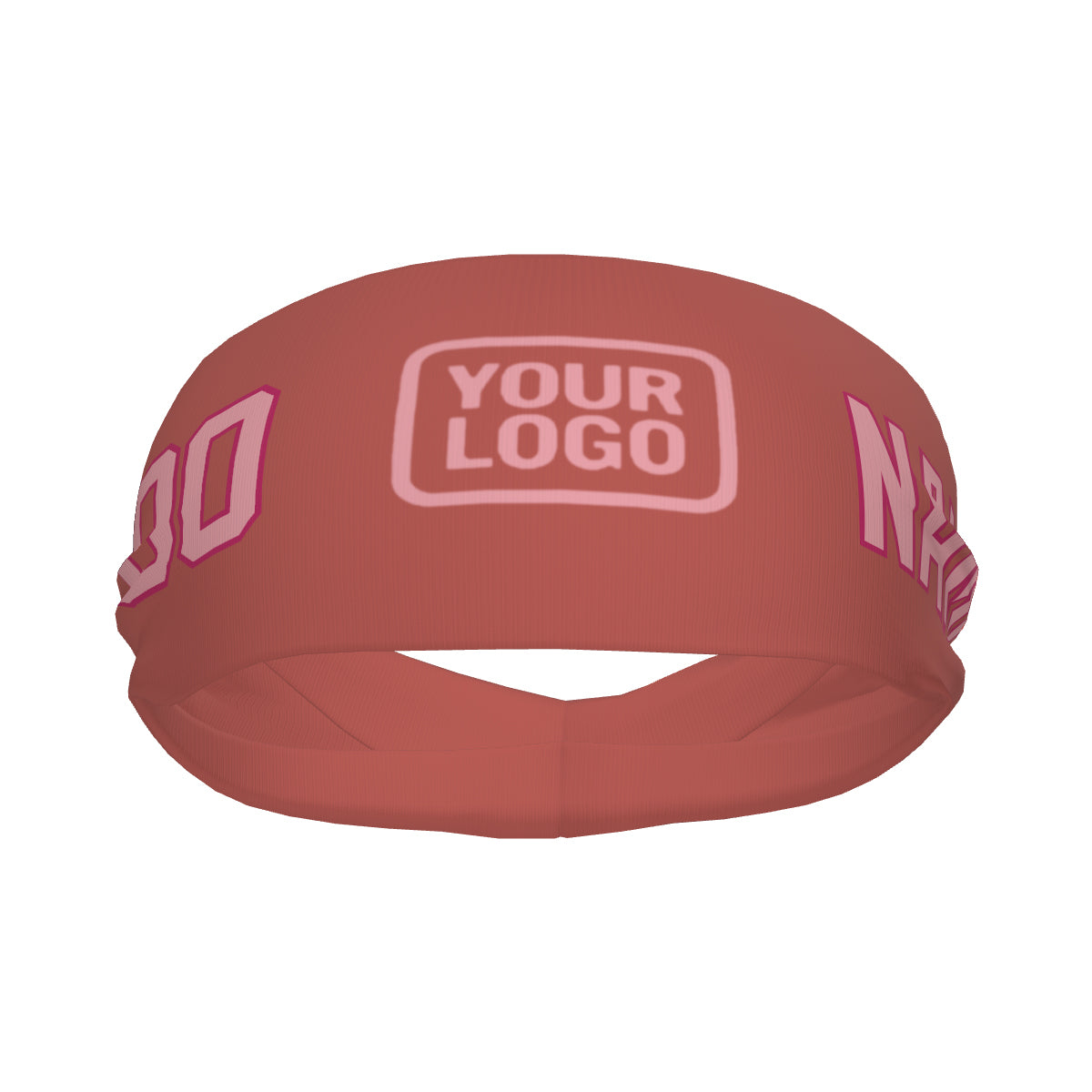 Bandeau de sport personnalisé rose cuivré clair