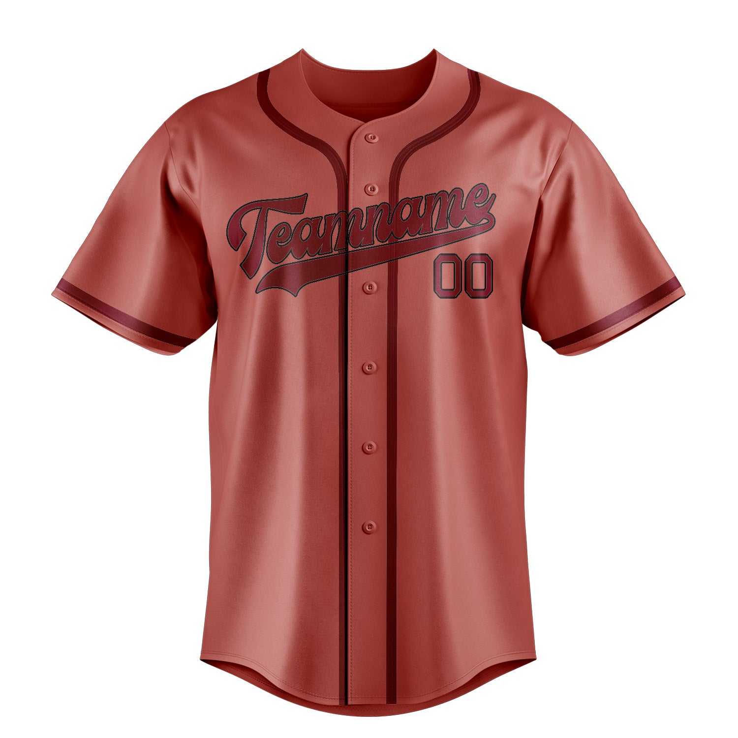 Maillot de baseball personnalisé Copper Rose Crimson Red