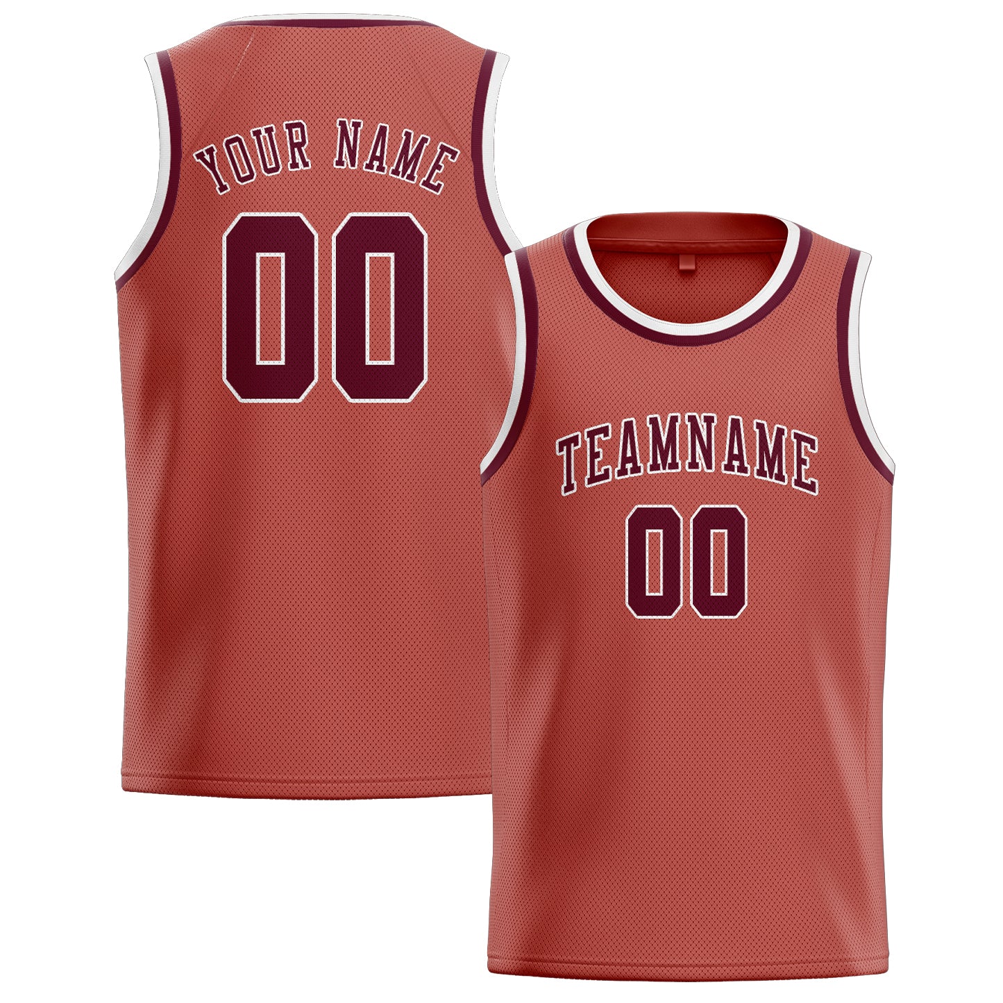 Maillot de basketball personnalisé Copper Rose Crimson Red