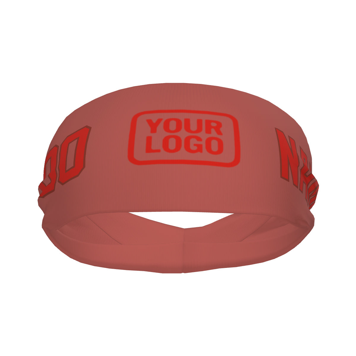 Bandeau de sport personnalisé cuivre rose orange rouge
