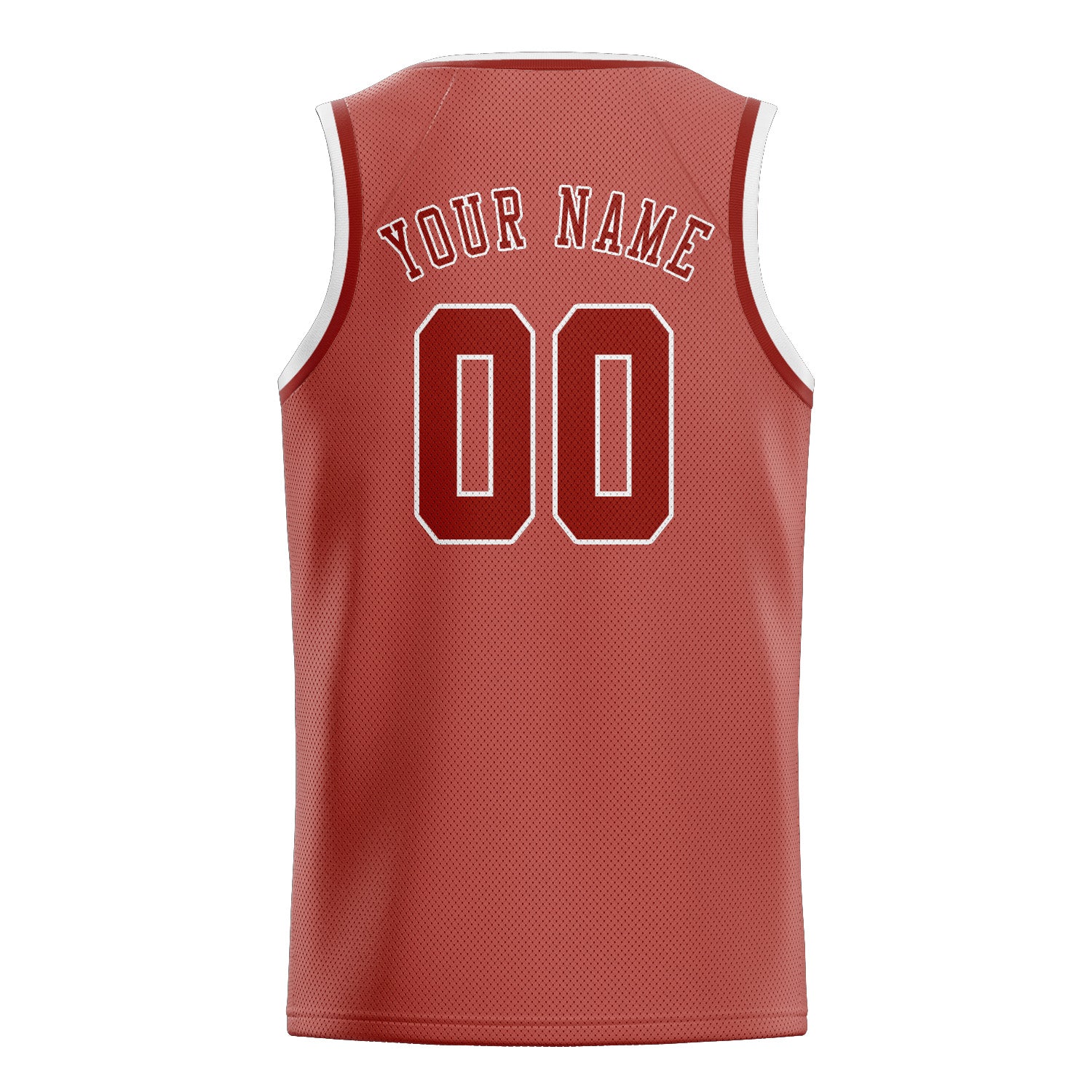 Maillot de basketball personnalisé cuivre rose corail rouge