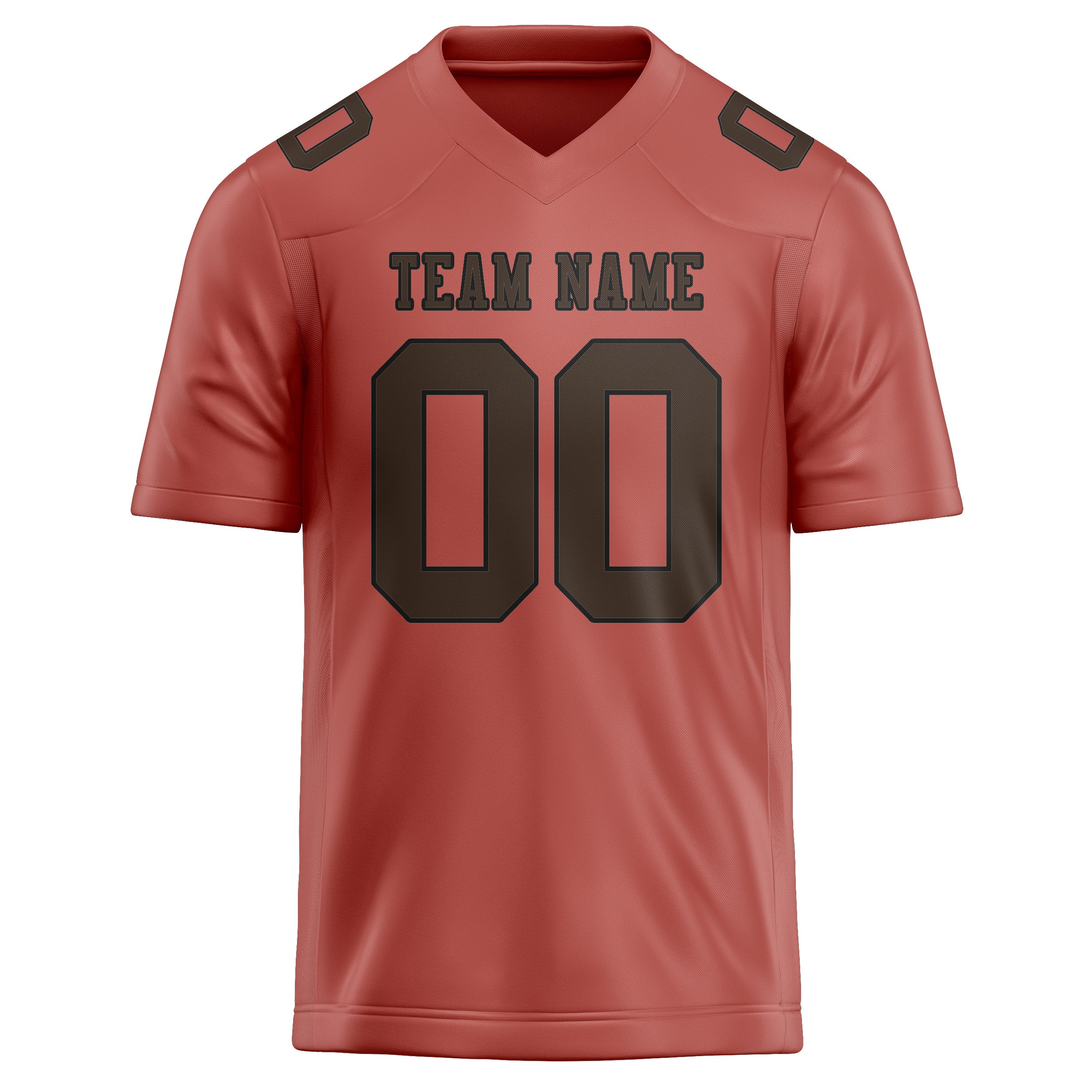 Custom Copper Rose Brown Football Jersey