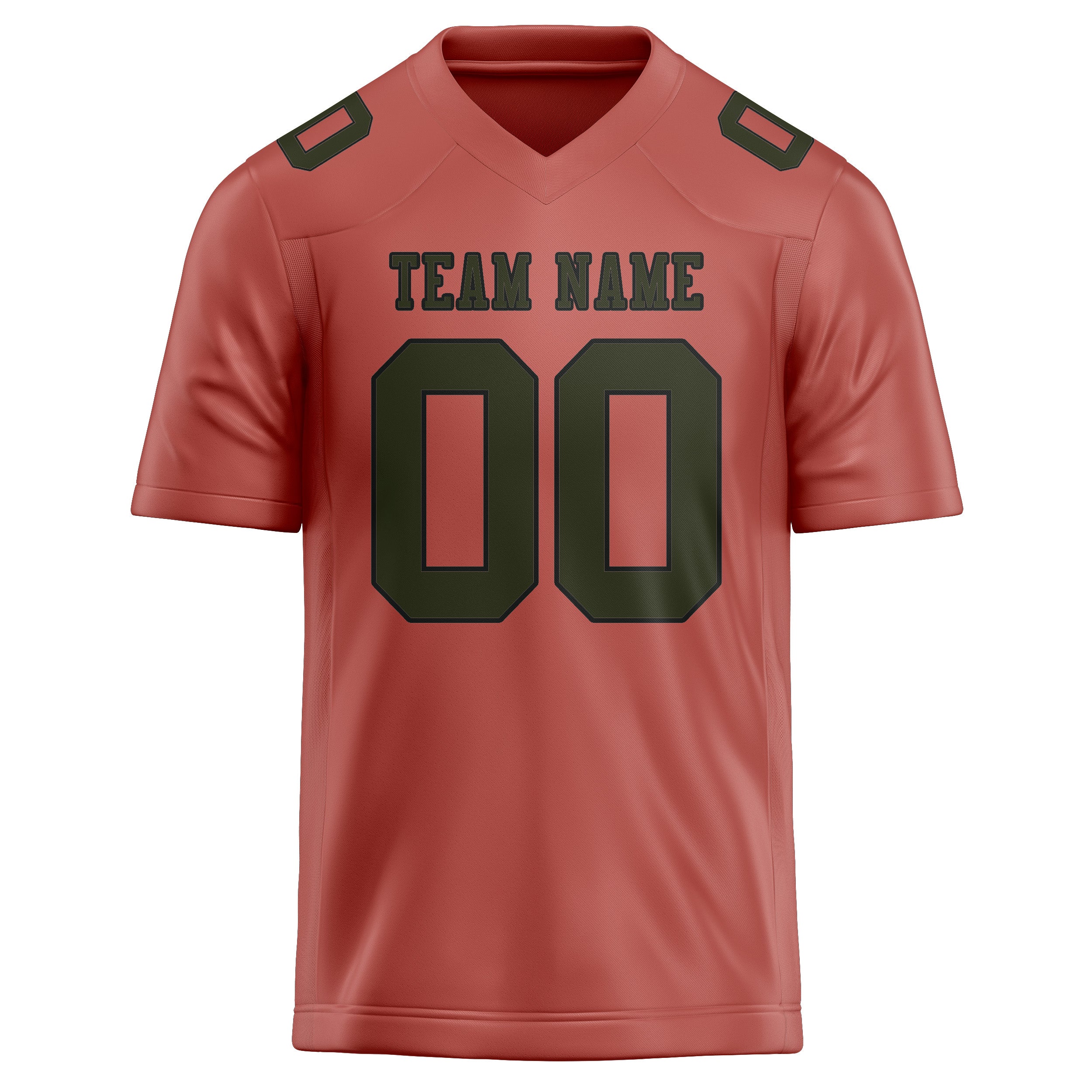 Custom Copper Rose Olive Football Jersey