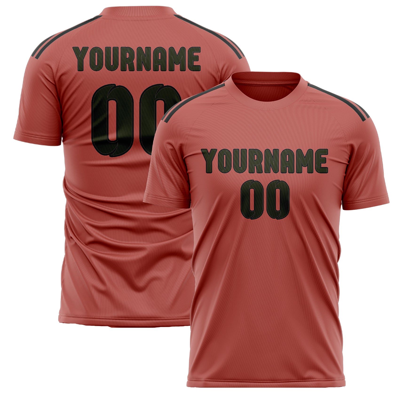 Maillot de football personnalisé Copper Rose Olive
